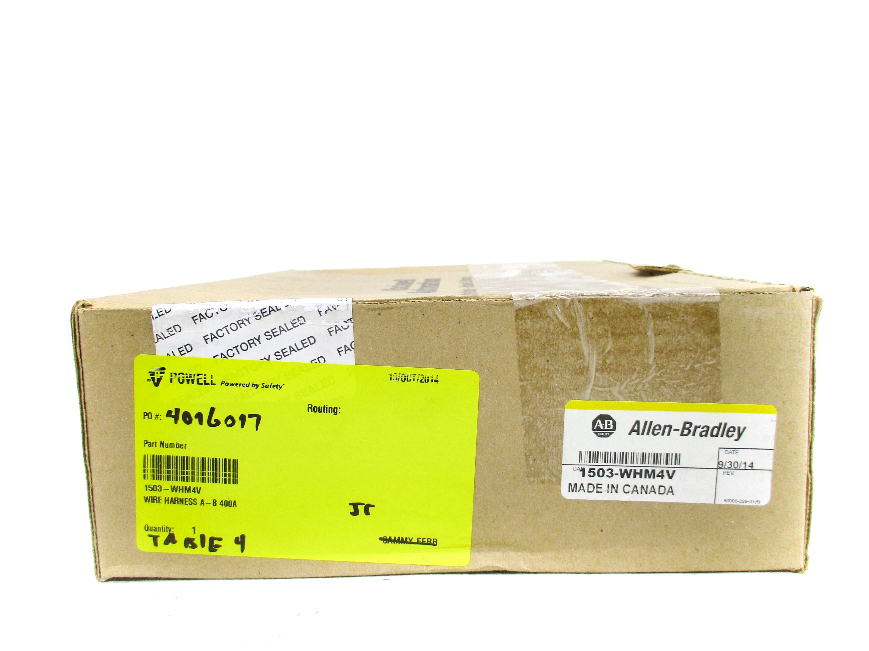 ALLEN BRADLEY 1503-WHM4V DATE: 2014 (BR/YL) NSFS