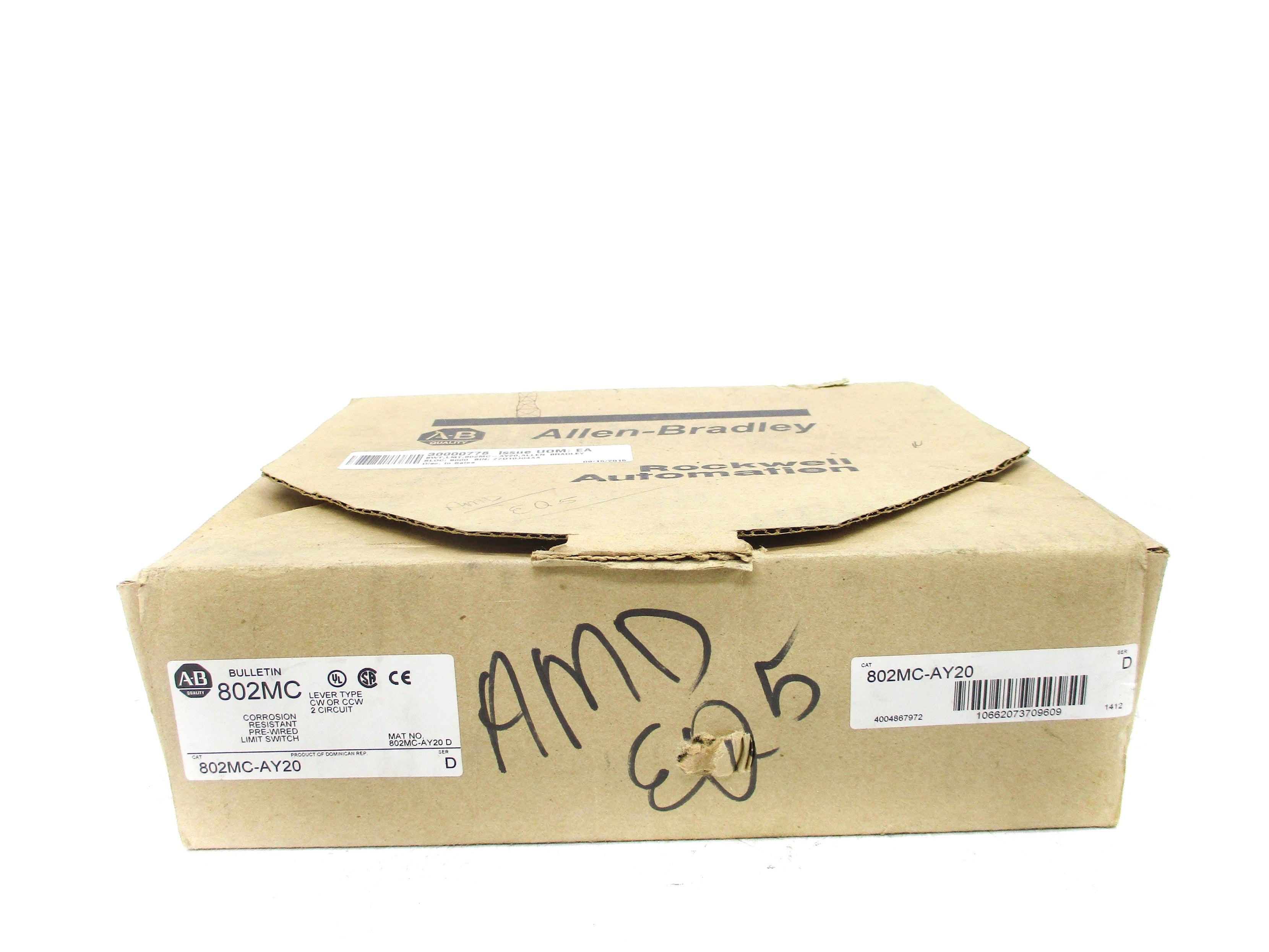 ALLEN BRADLEY 802MC-AY20 SER. D (BR/WH) NSMP