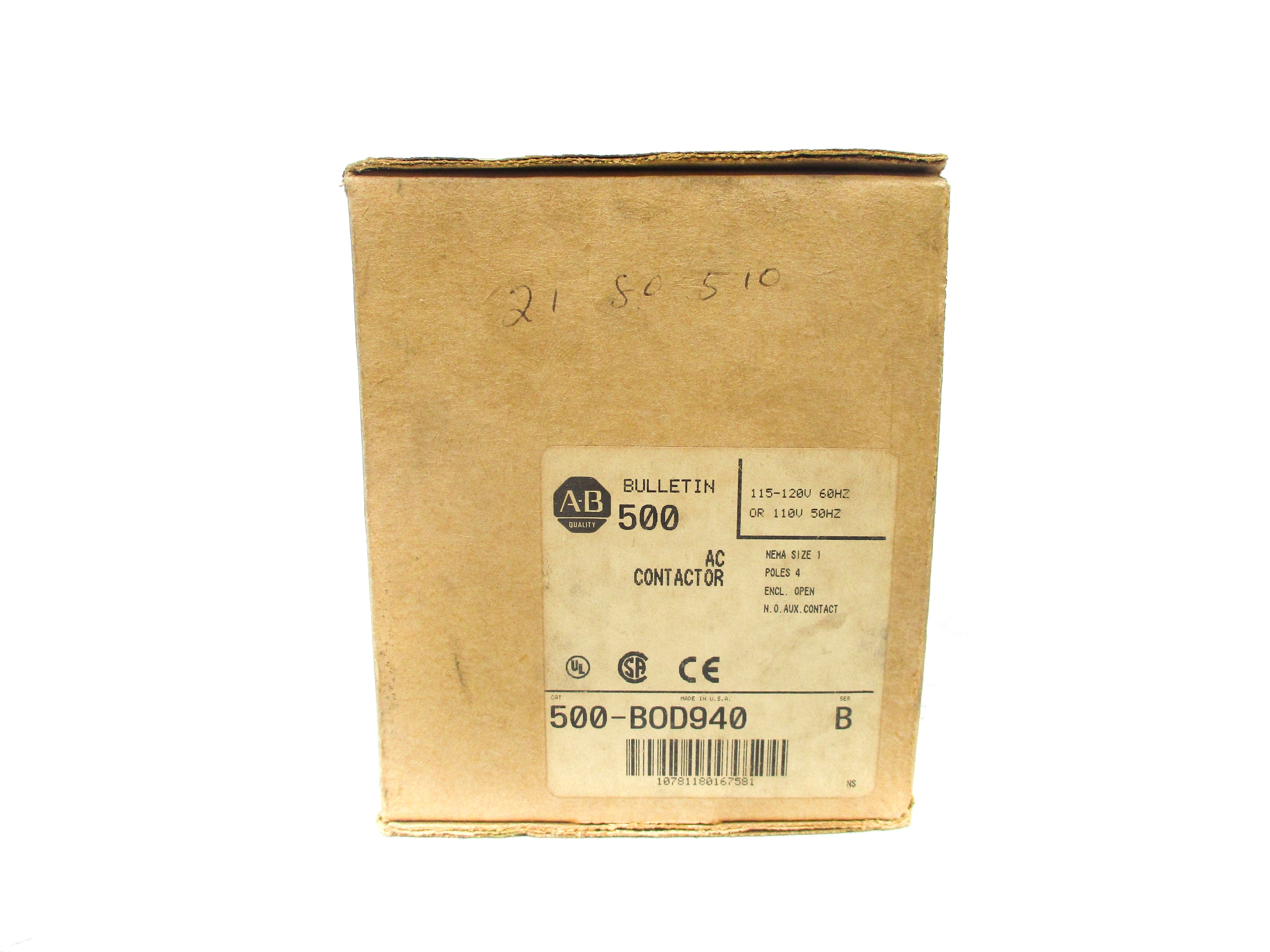 ALLEN BRADLEY 500-BOD940 SER. B 120V (BR/WH) NSMP