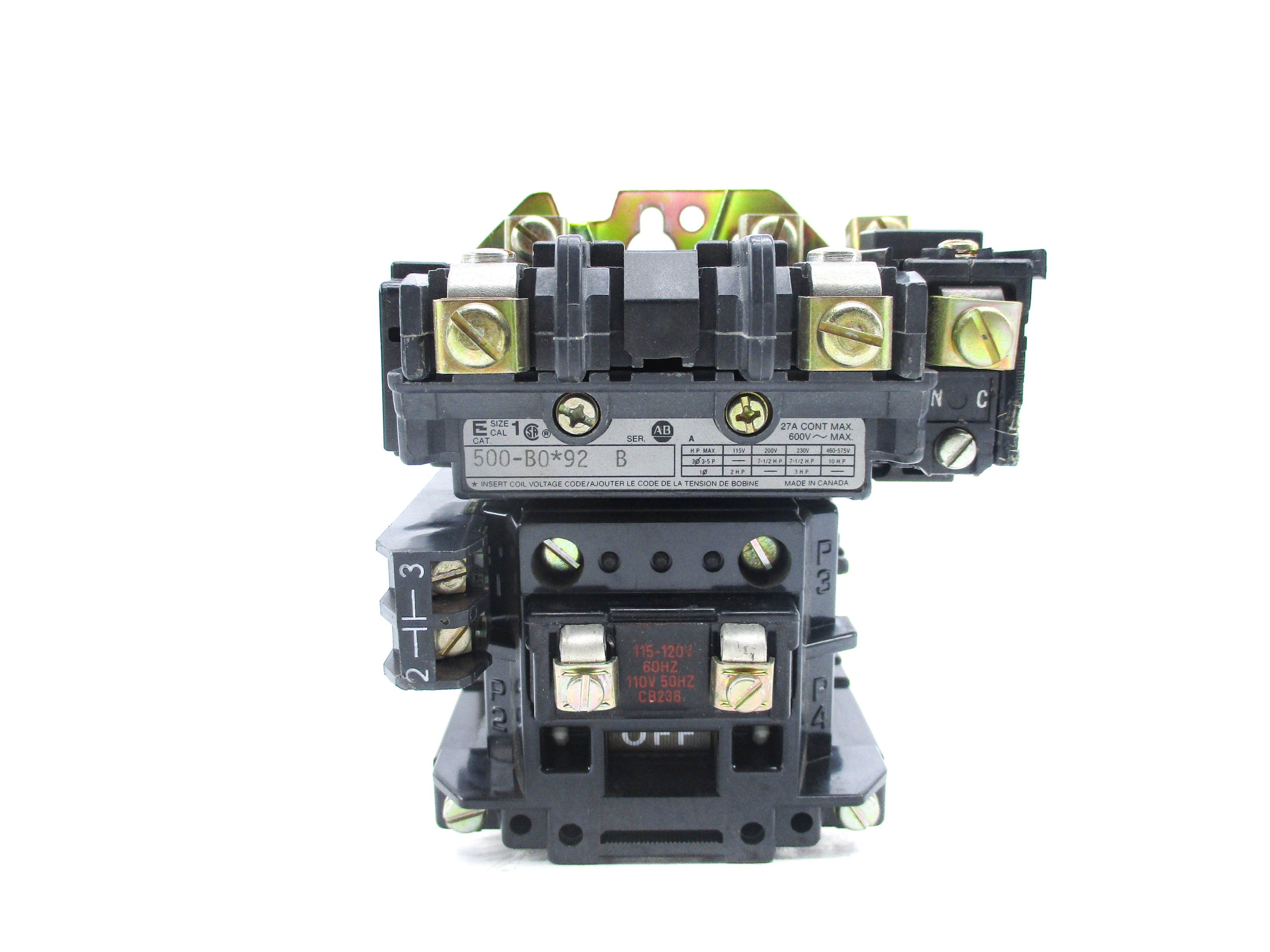 INDUSTRIAL SPARE PART 500-BOD92 SER. B 120V 27A NSNP