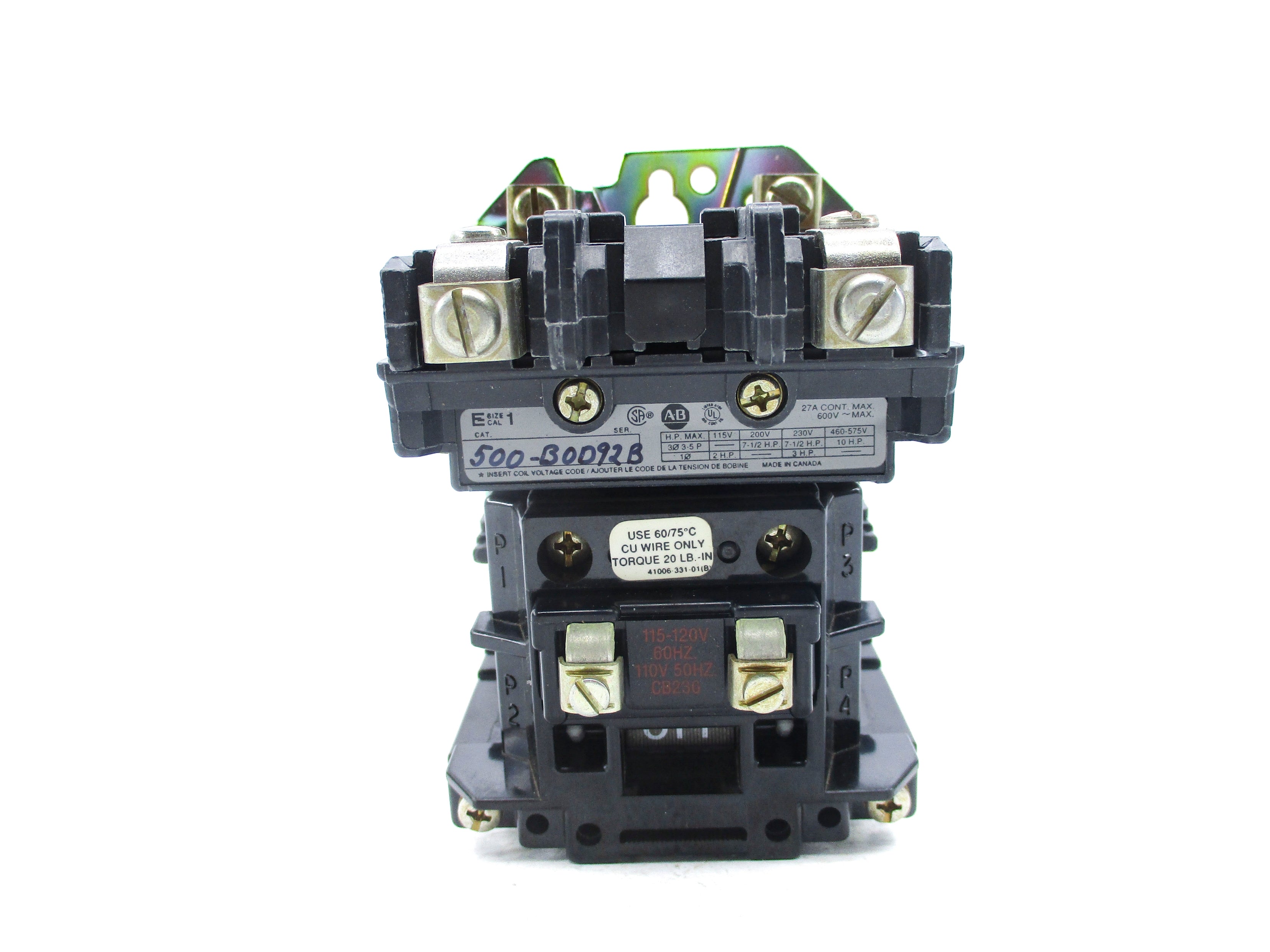 INDUSTRIAL SPARE PART 500-BOD92 SER. B 120V (AS PICTURED) NSNP