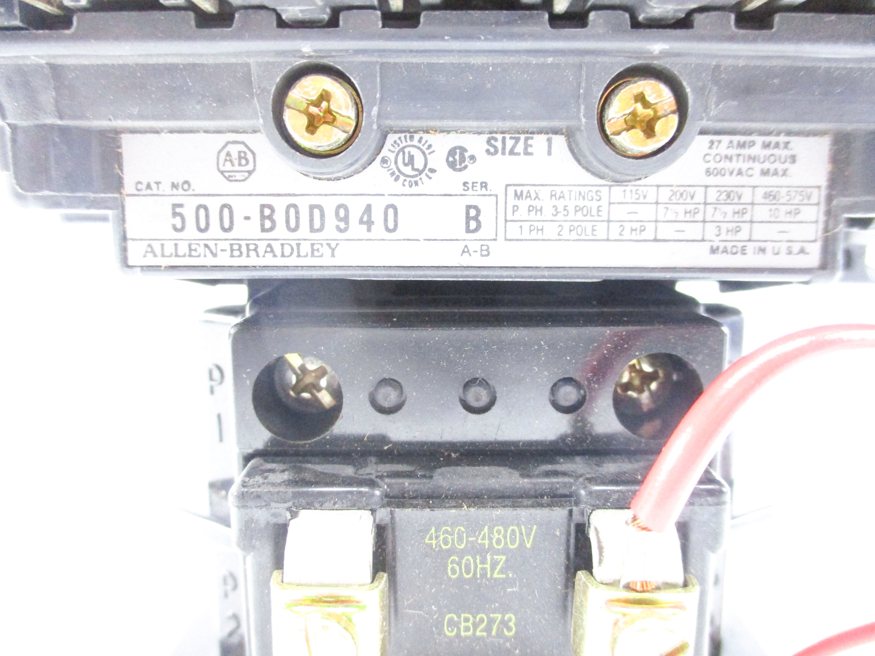 ALLEN BRADLEY 500-BOD940 SER. B 480V NSNP