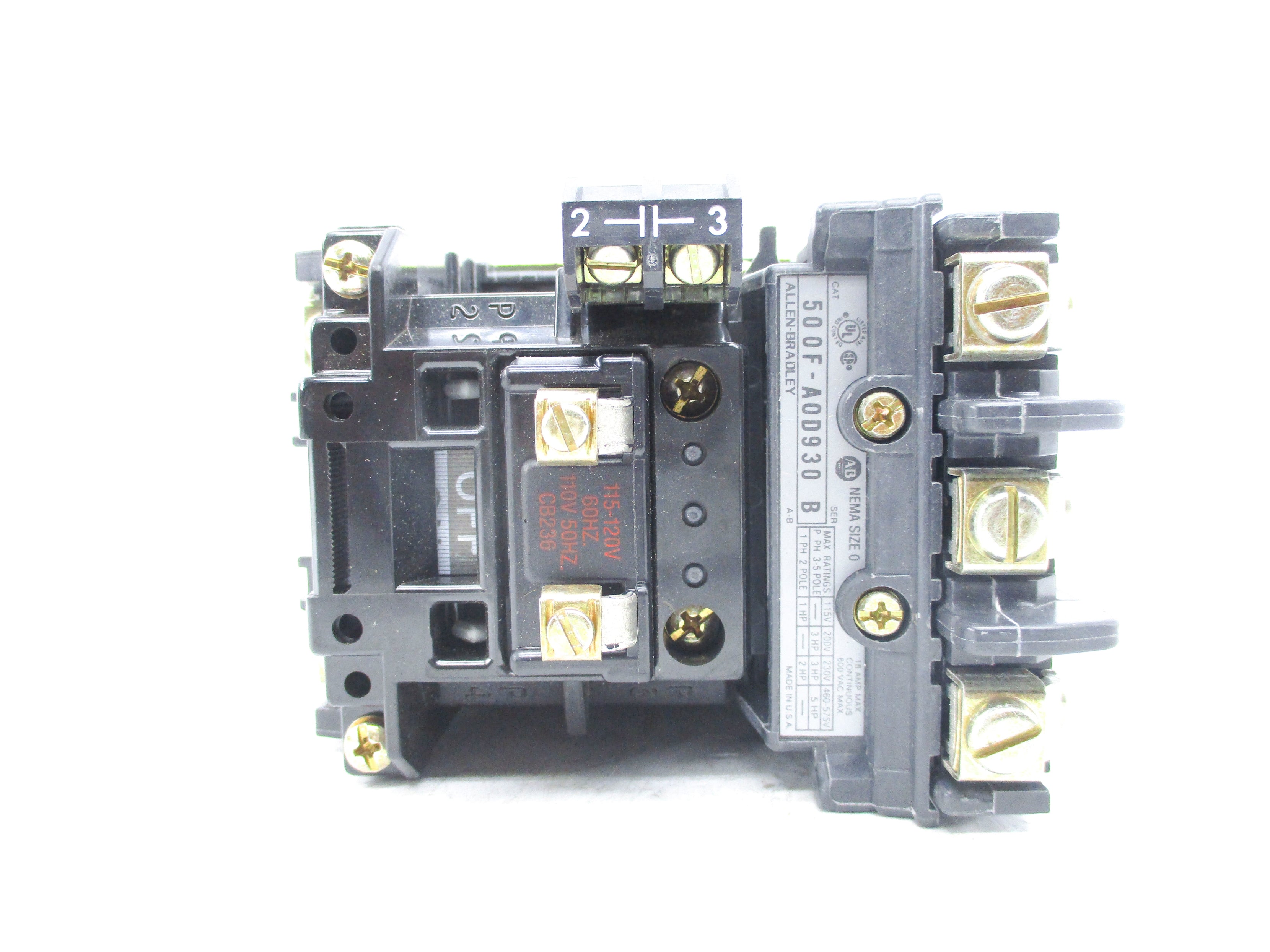 ALLEN BRADLEY 500F-AOD930 SER. B 110/115-120V UNMP