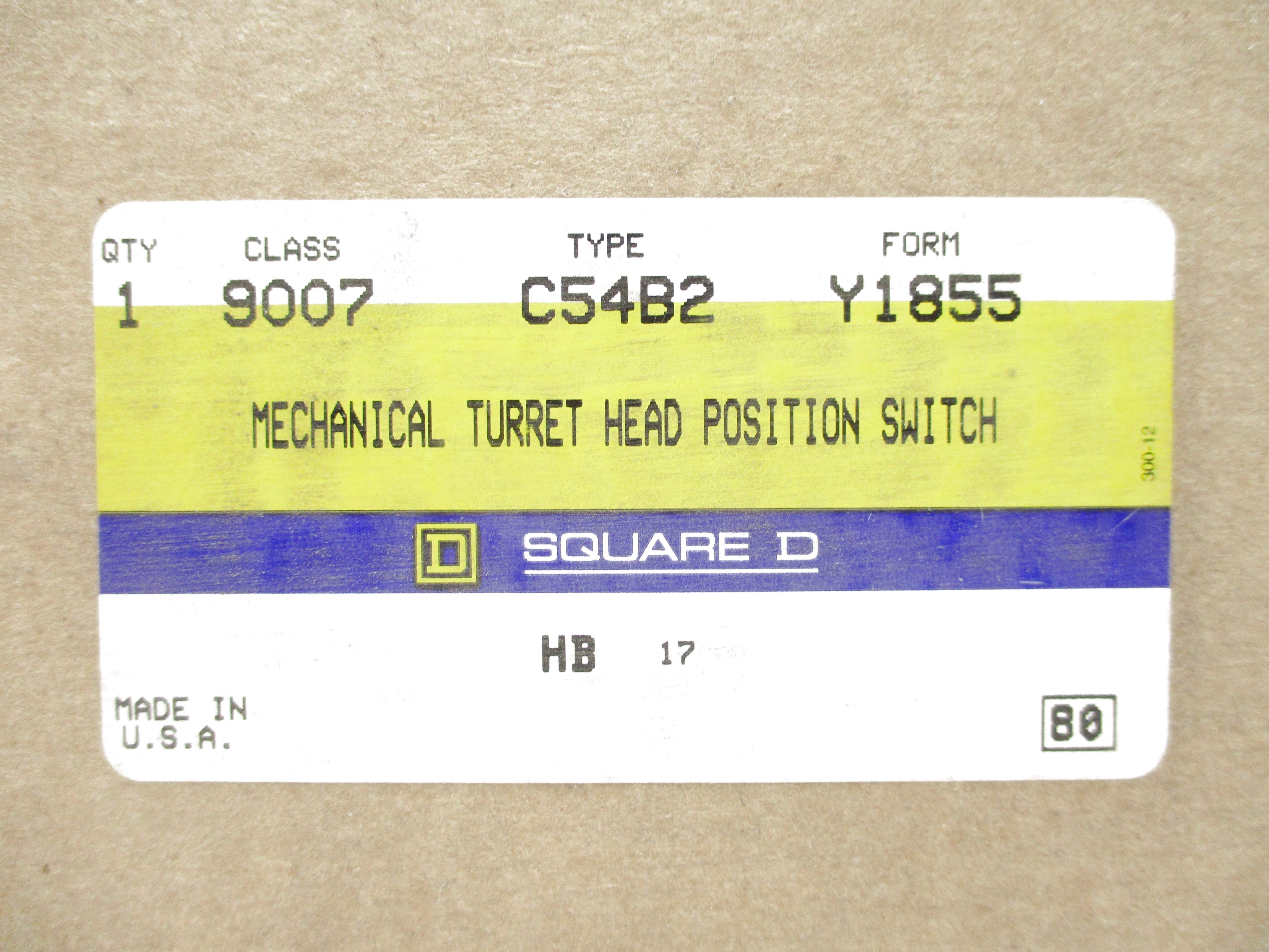 SQUARE D 9007C54B2Y1855 NSFS