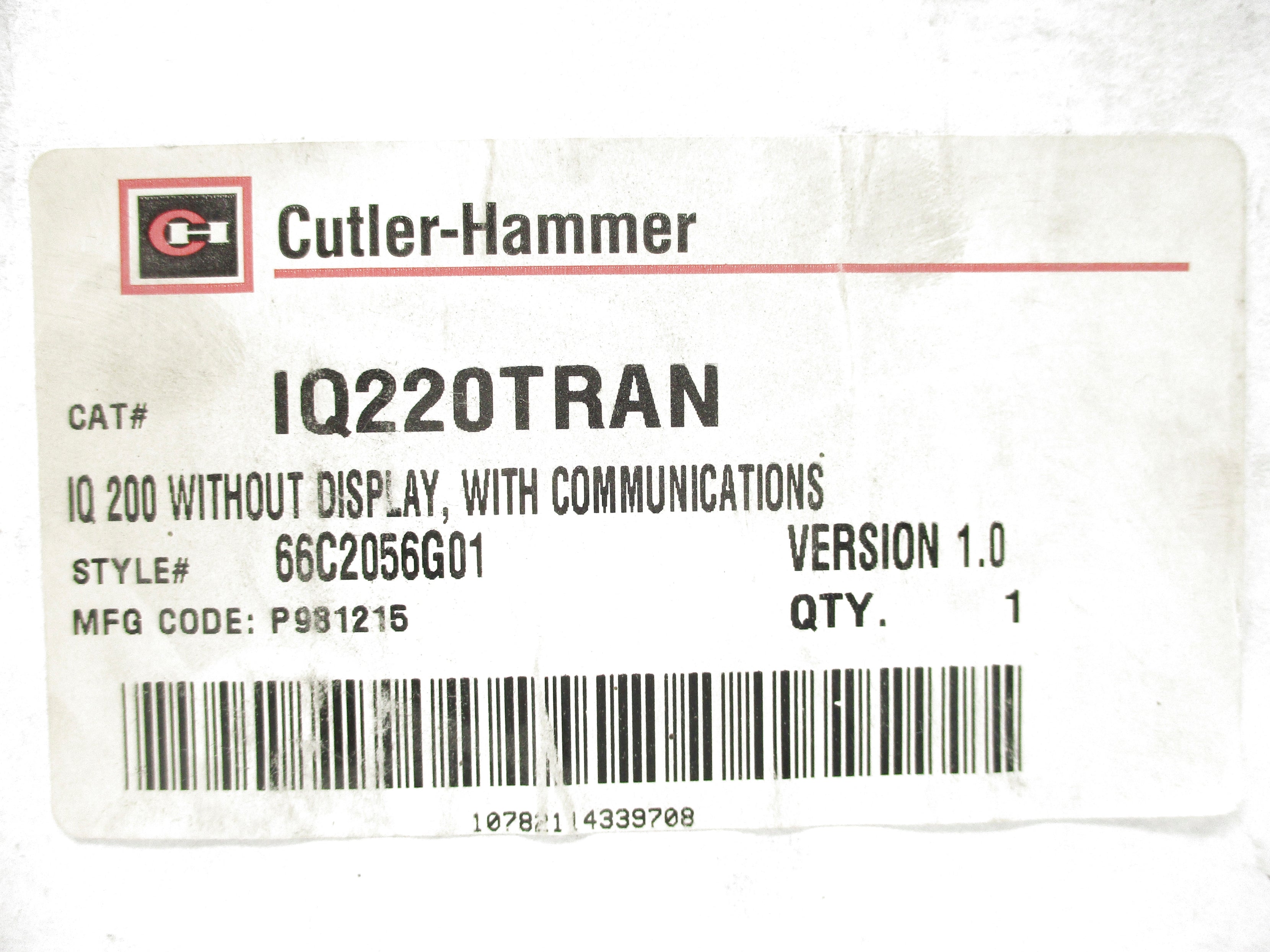 CUTLER HAMMER IQ220TRAN NSFS