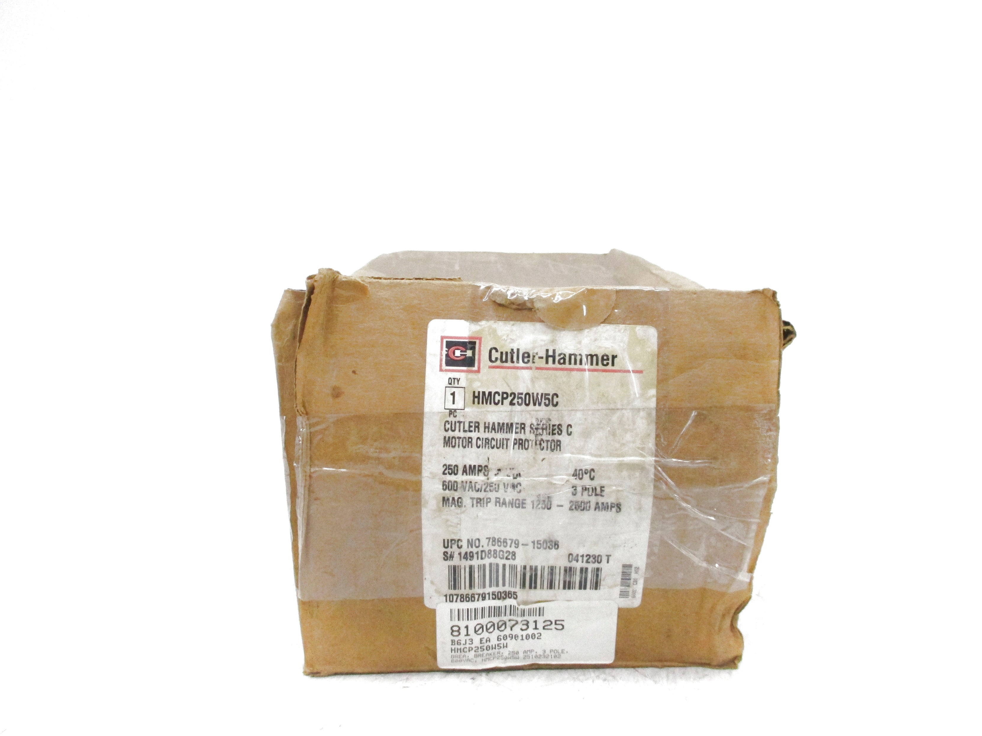 CUTLER HAMMER HMCP250W5C SER. C 250A 250VDC NSMP