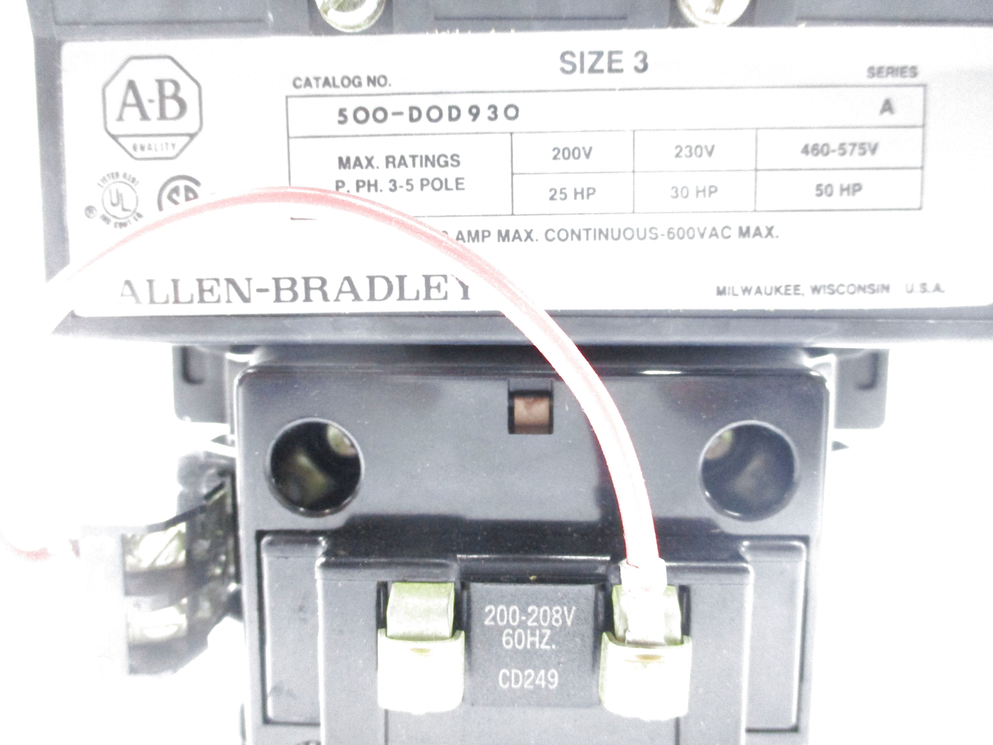 INDUSTRIAL SPARE PART 500-DOD930 SER. A 208V NSNP