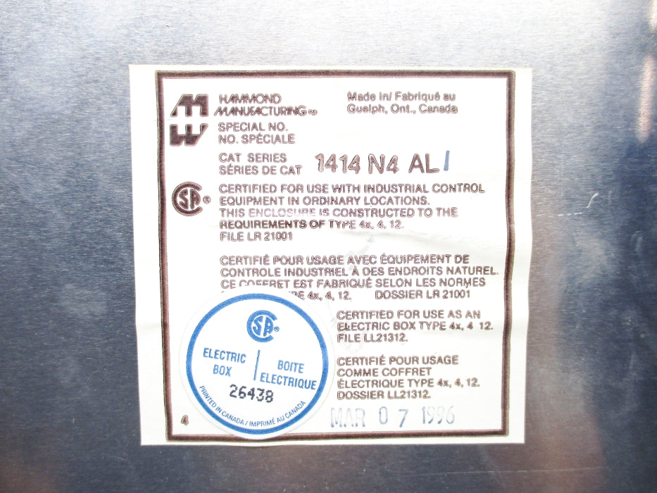 HAMMOND 1414N4ALI UNMP
