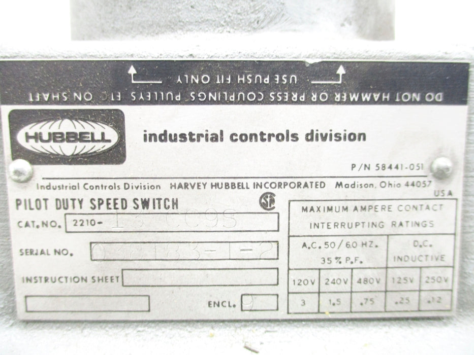 HUBBELL 2210-132CC9S NSNP