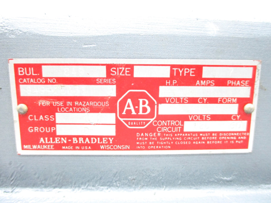 INDUSTRIAL SPARE PART 849-ZED33 SER. D NSNP