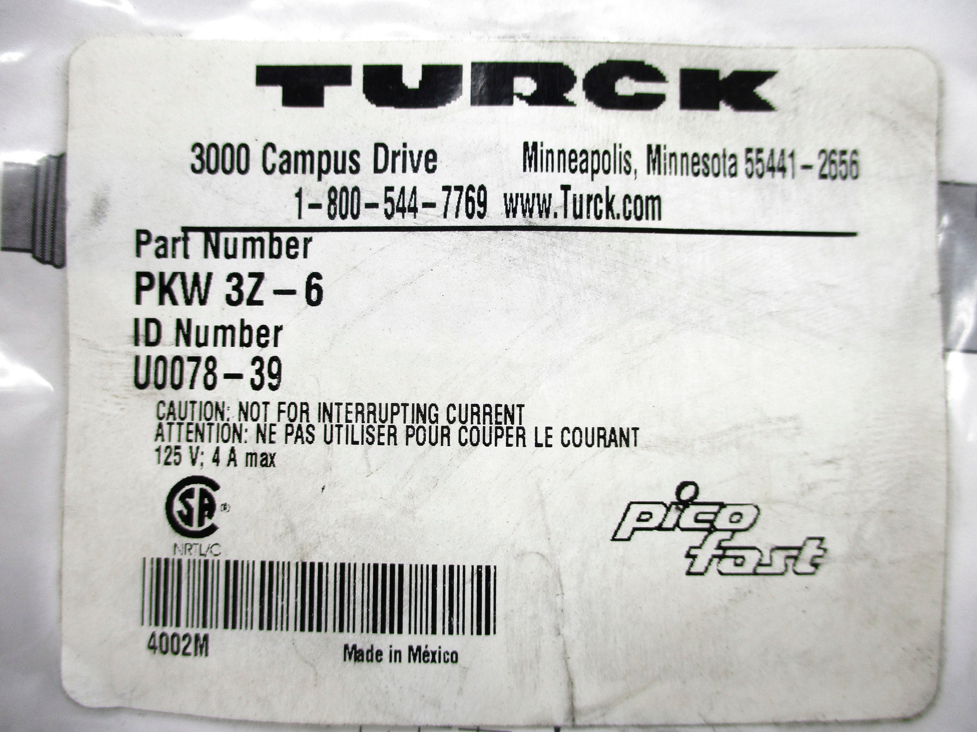 TURCK PKW3Z-6 NSMP