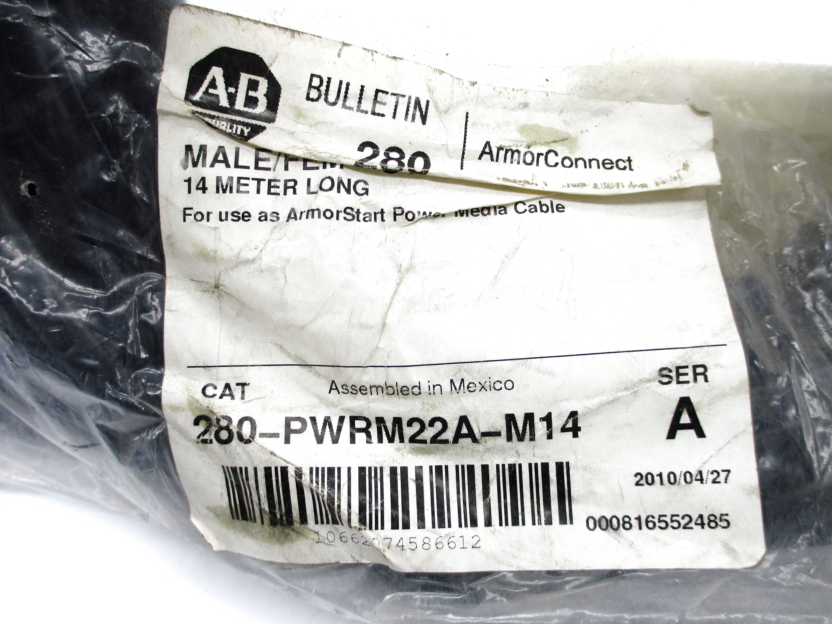 ALLEN BRADLEY 280-PWRM22A-M14 SER. A NSMP