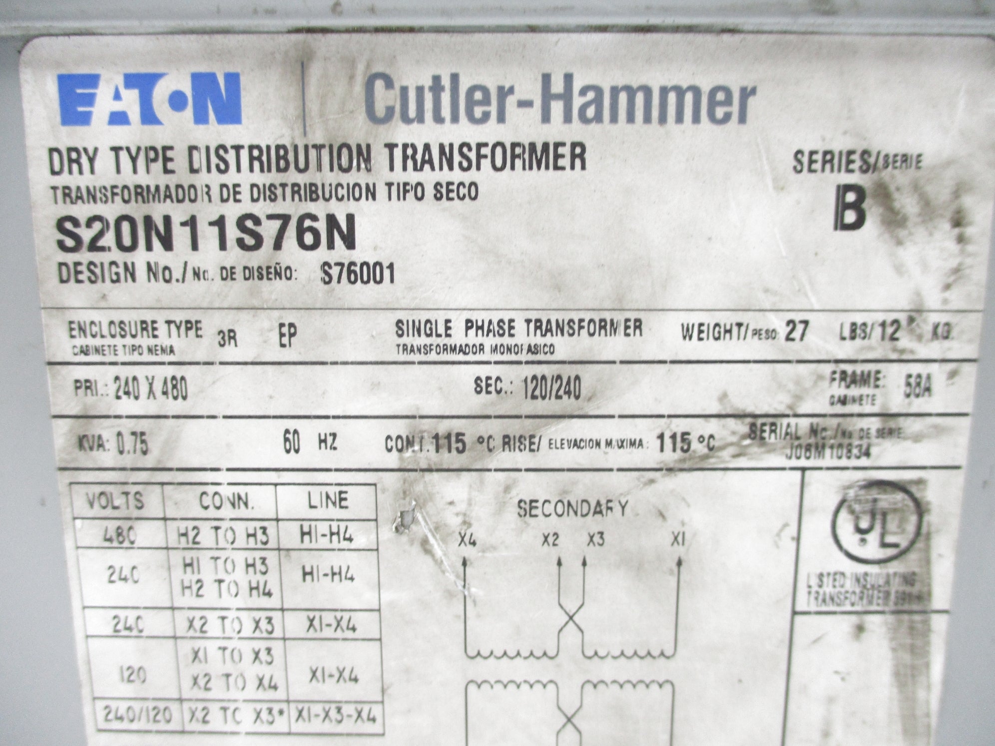 EATON S20N11S76N SER. B NSNP