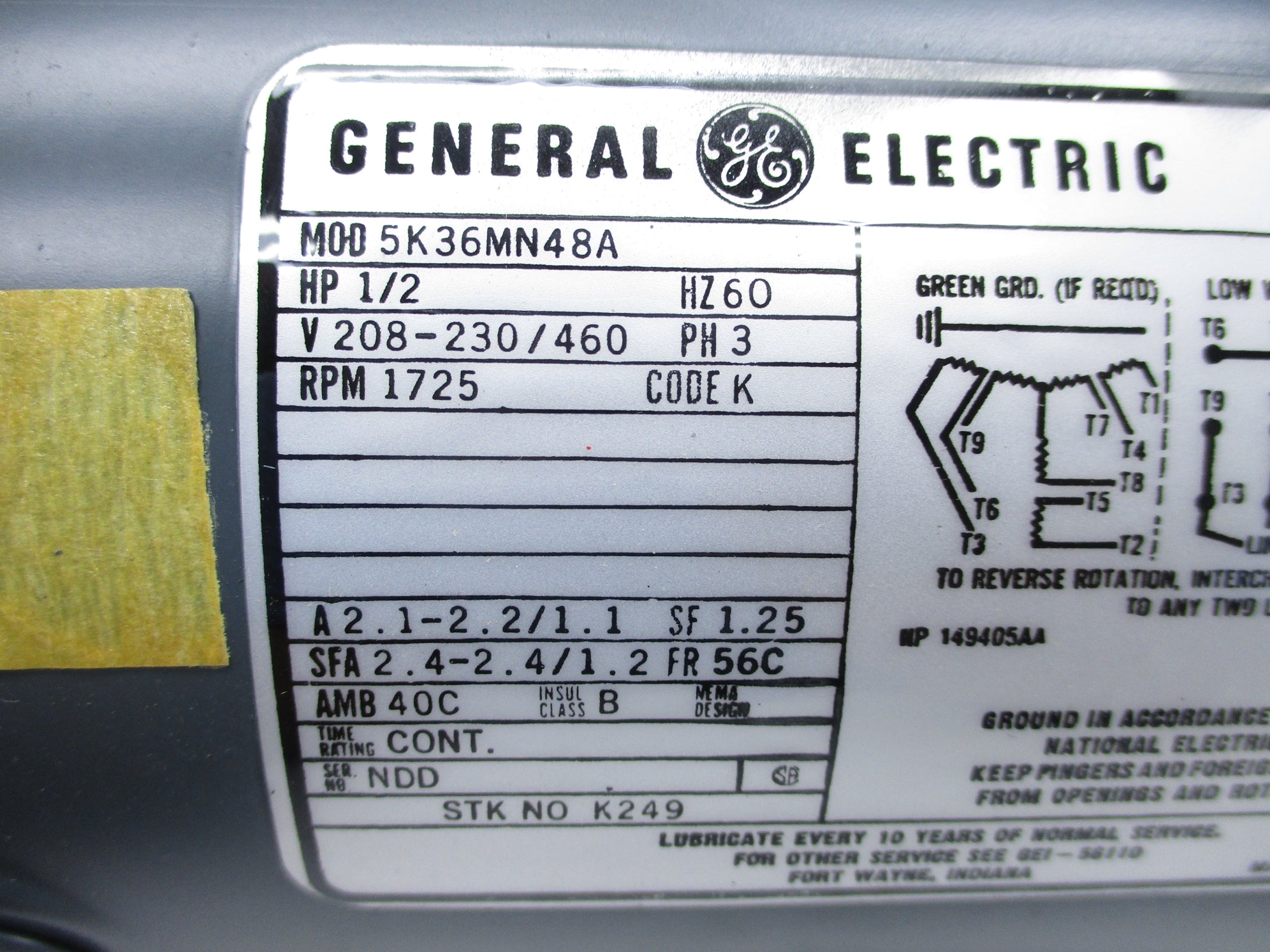 GENERAL ELECTRIC 5K36MN48A NSNP