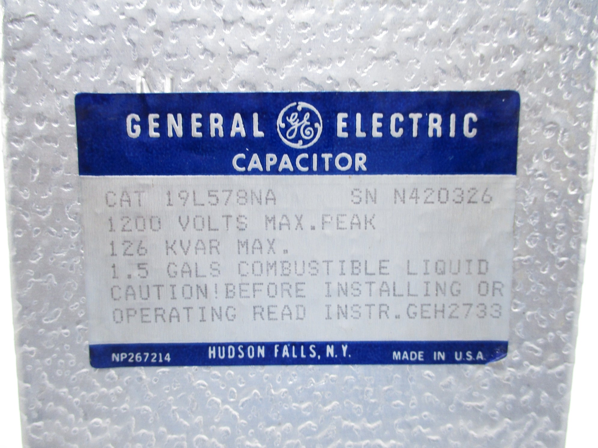 GENERAL ELECTRIC 19L578NA NSNP