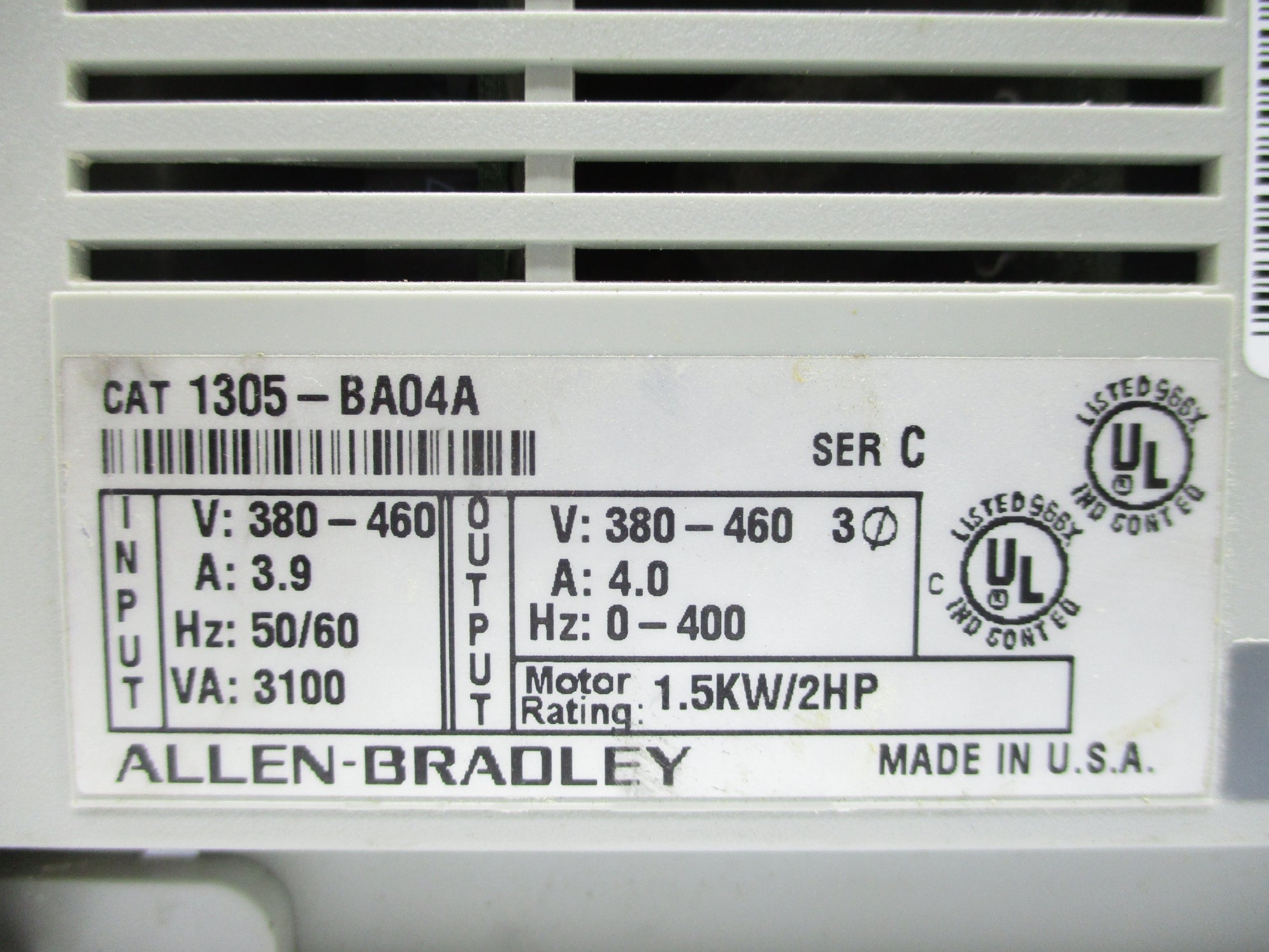 ALLEN BRADLEY 1305-BA04A SER. C (AS PICTURED) UNMP