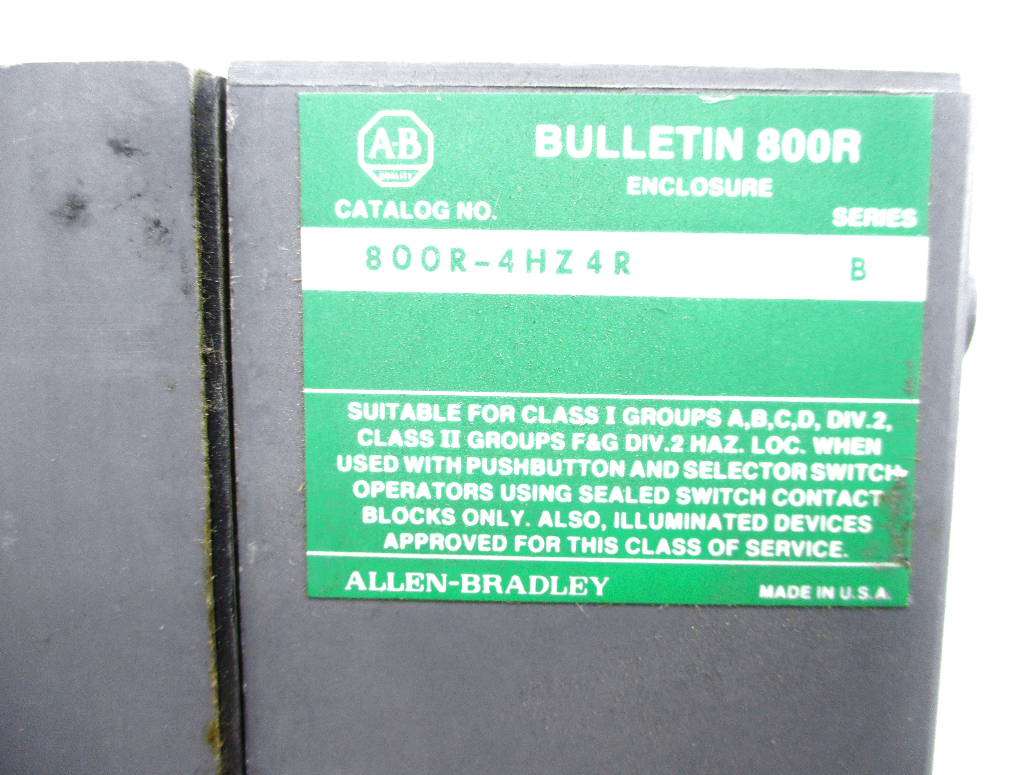 INDUSTRIAL SPARE PART 800R-4HZ4R SER. B (AS PICTURED) UNMP