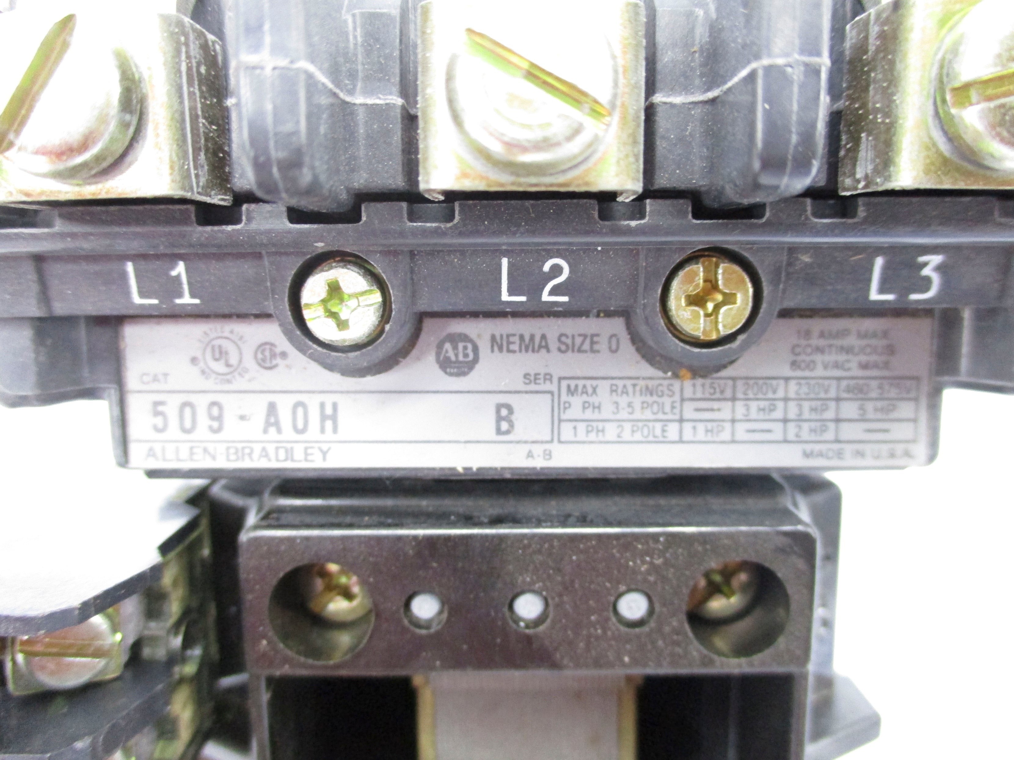 INDUSTRIAL SPARE PART 509-AOH SER. B (AS PICTURED) UNMP