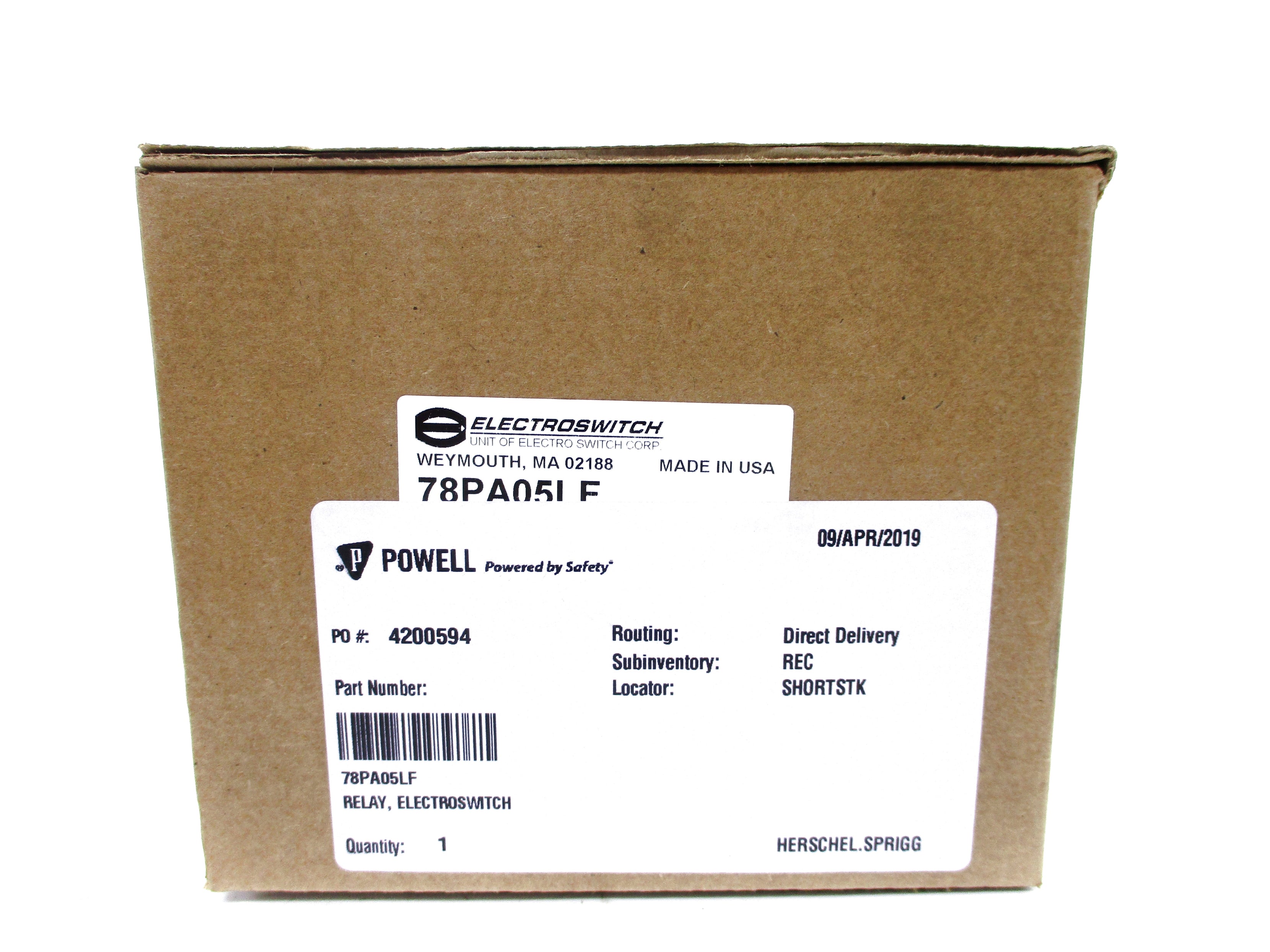 ELECTROSWITCH 78PA05LF NSMP