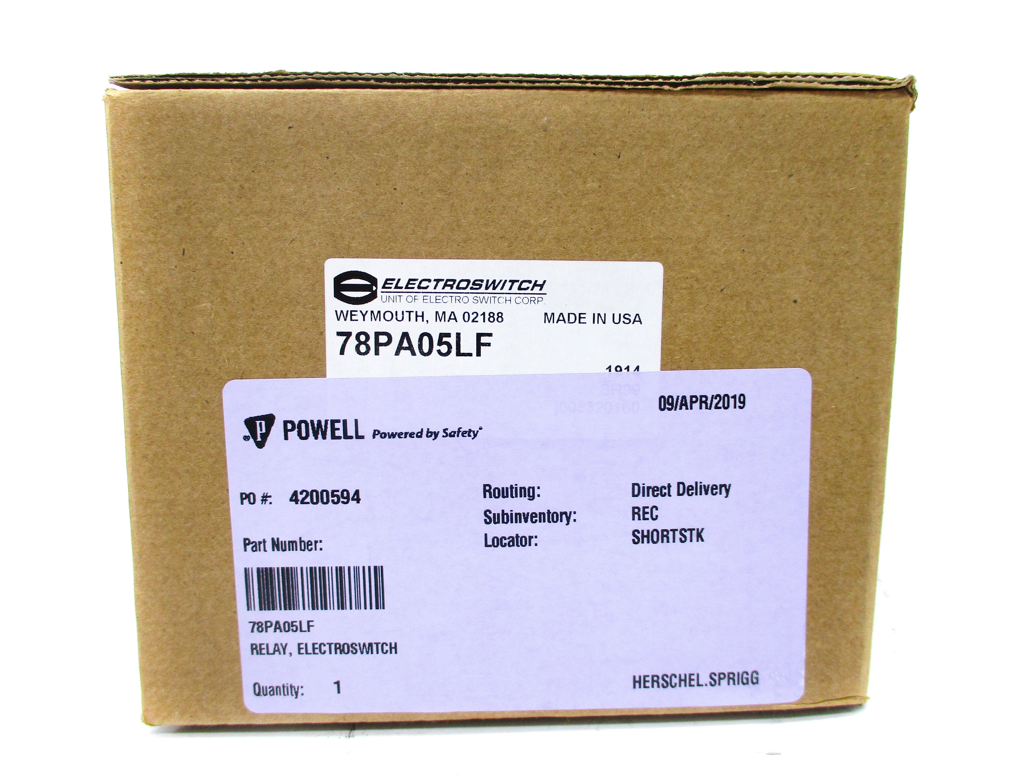 ELECTROSWITCH 78PA05LF NSMP