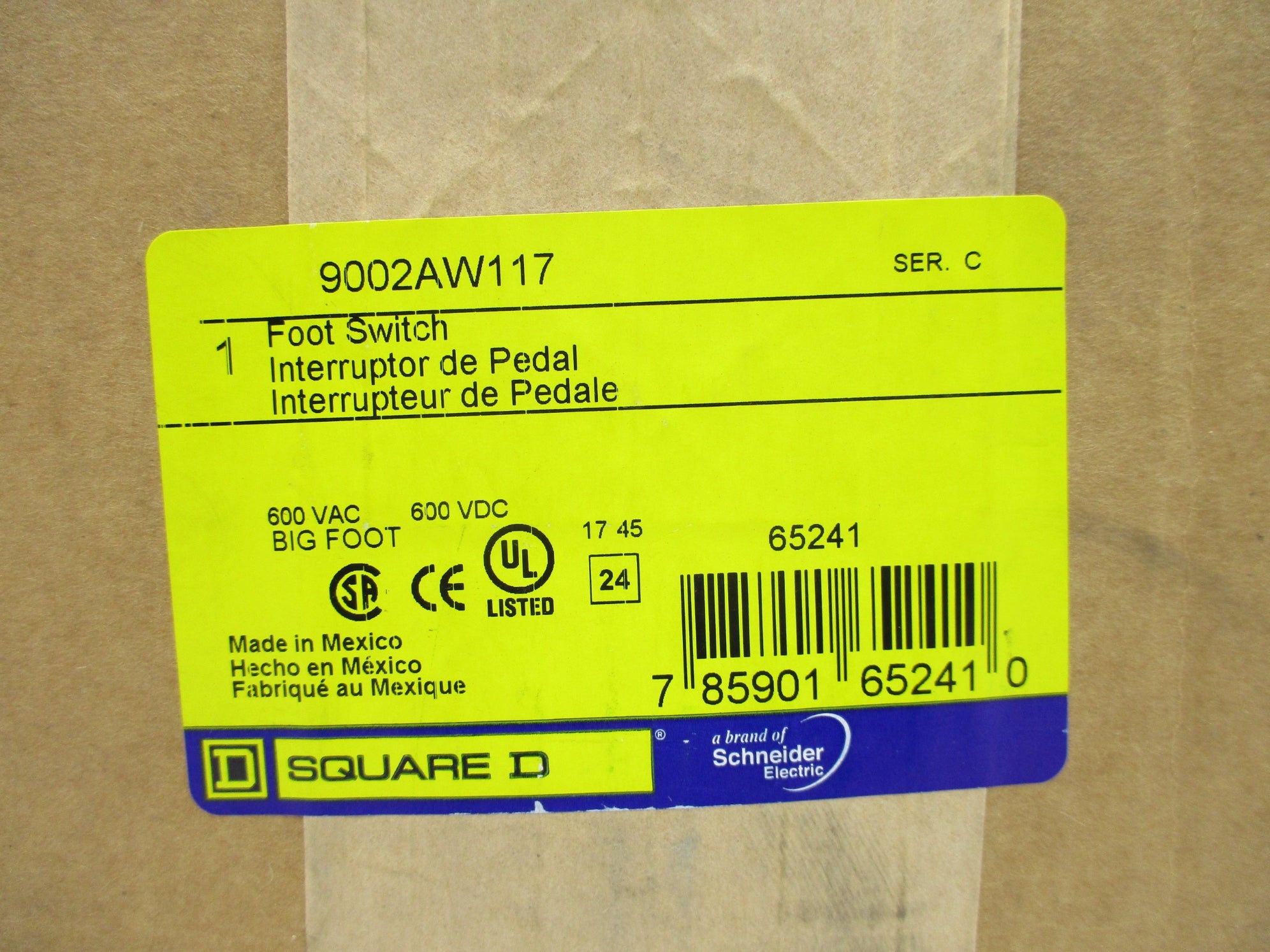 SQUARE D 9002AW117 SER. C NSFS