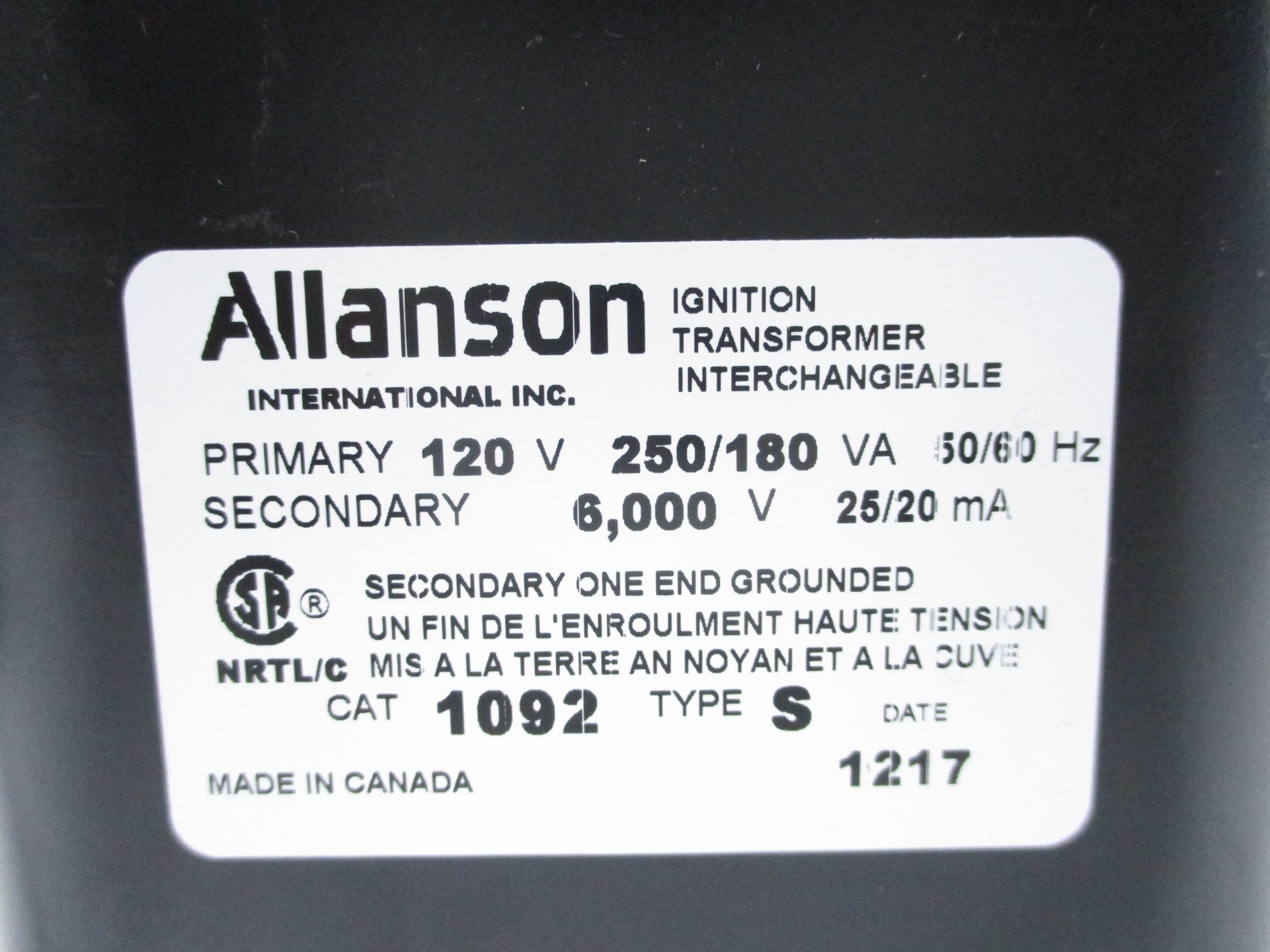 ALLANSON 1092S NSNP