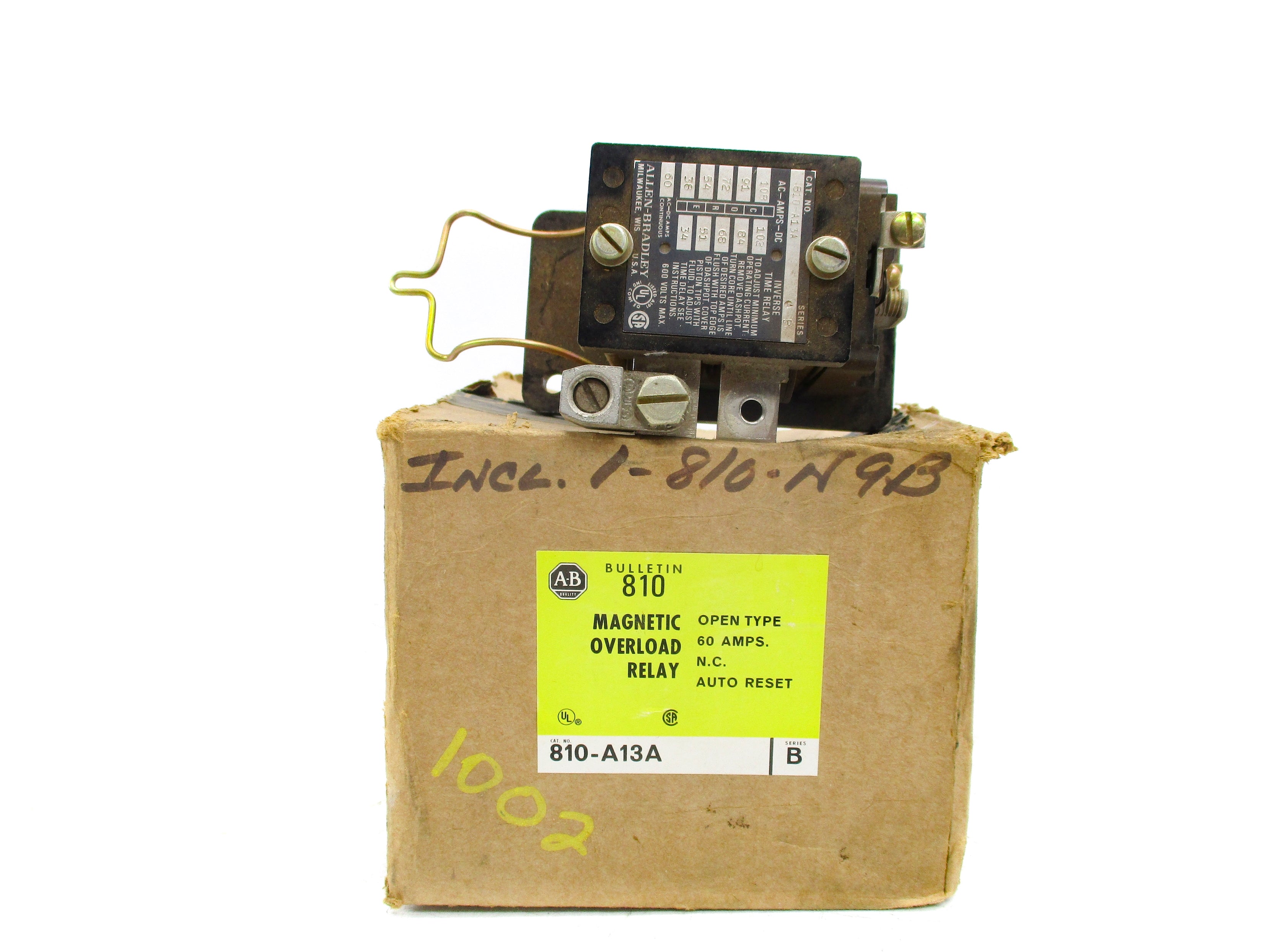 ALLEN BRADLEY 810-A13A SER. B 60A 600V (BR/YL) NSMP