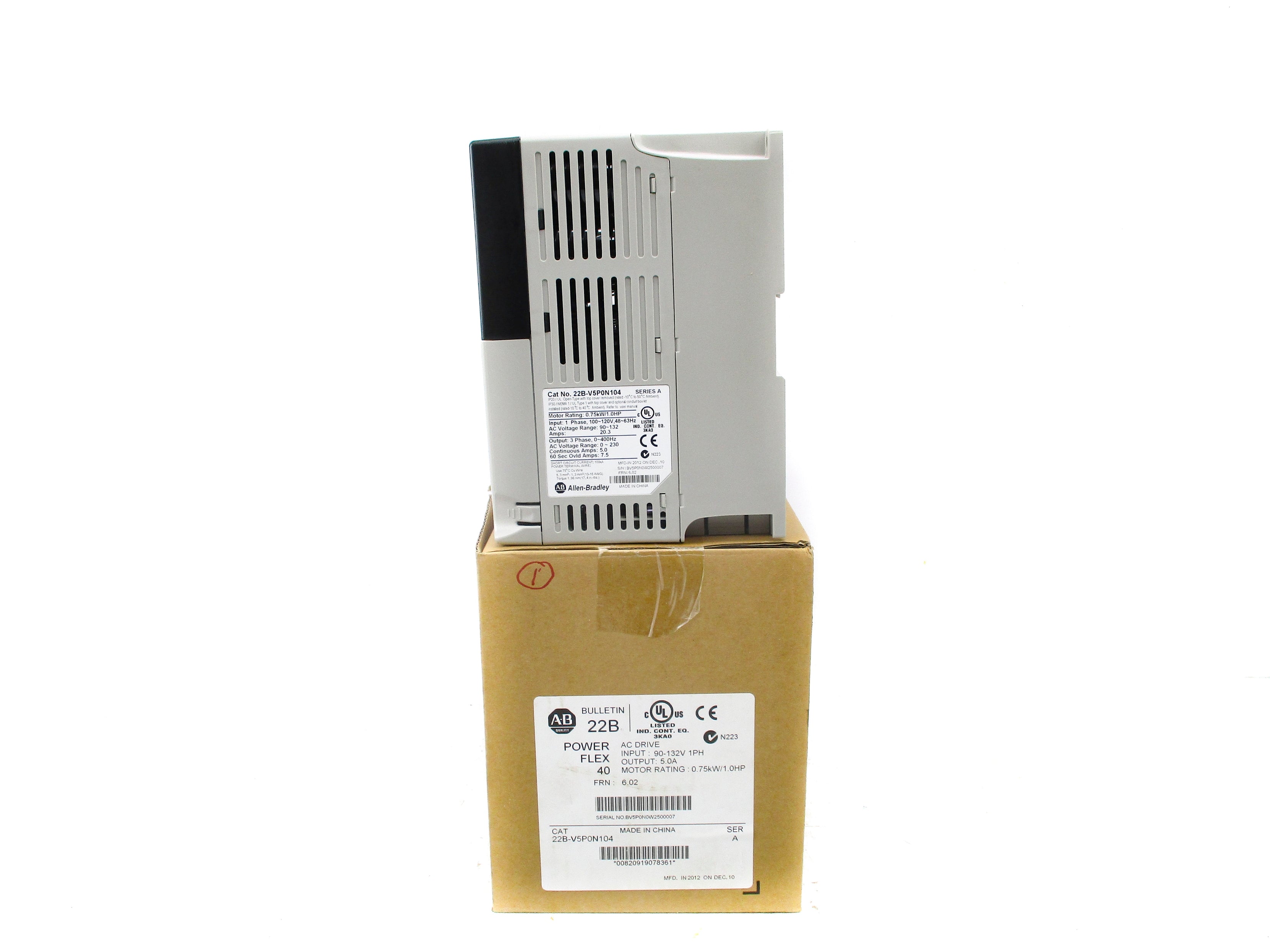 ALLEN BRADLEY 22B-V5P0N104 SER. A F/W 6.02 NSMP