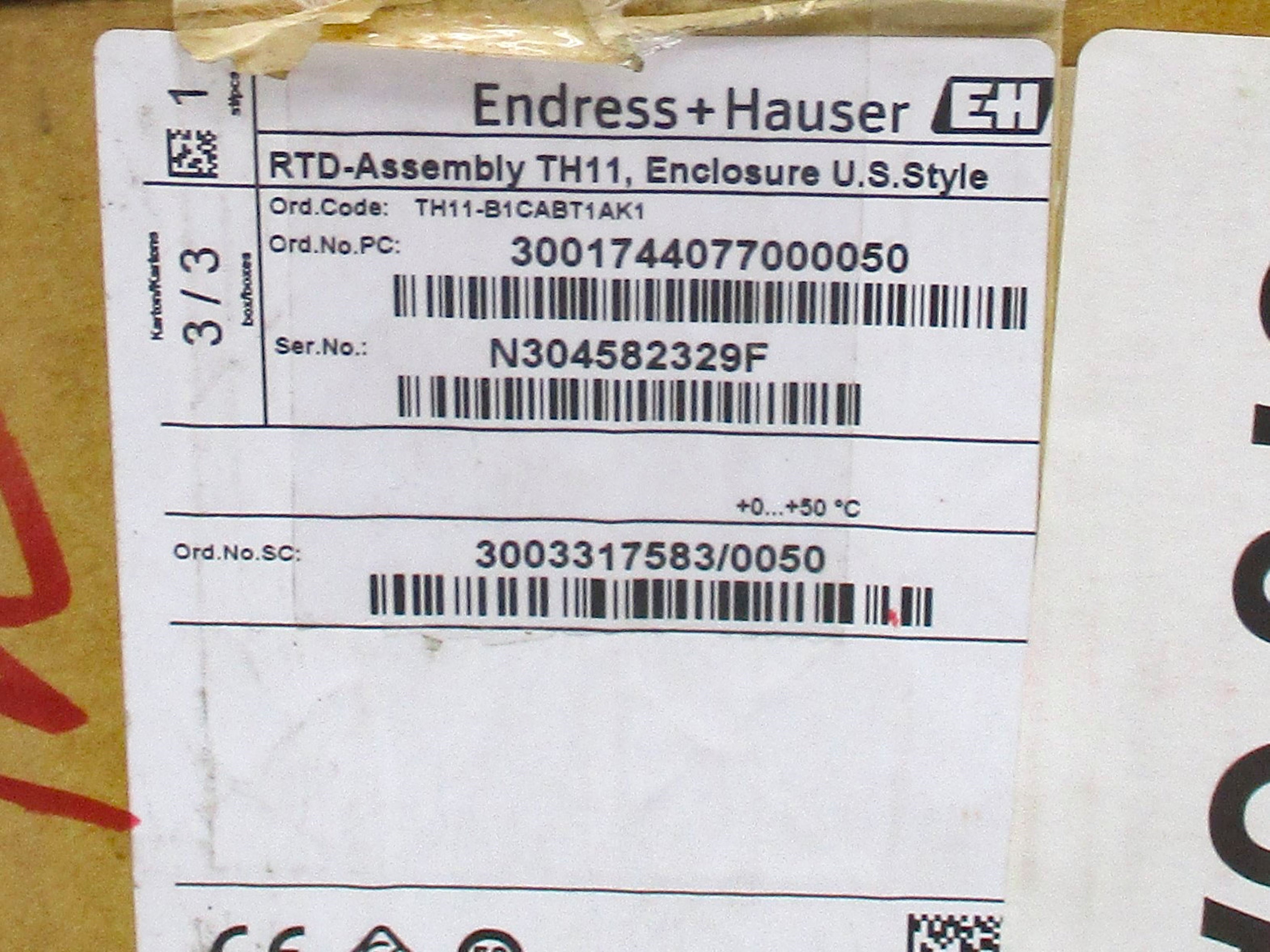 ENDRESS+HAUSER TH11-B1CABT1AK1 NSMP