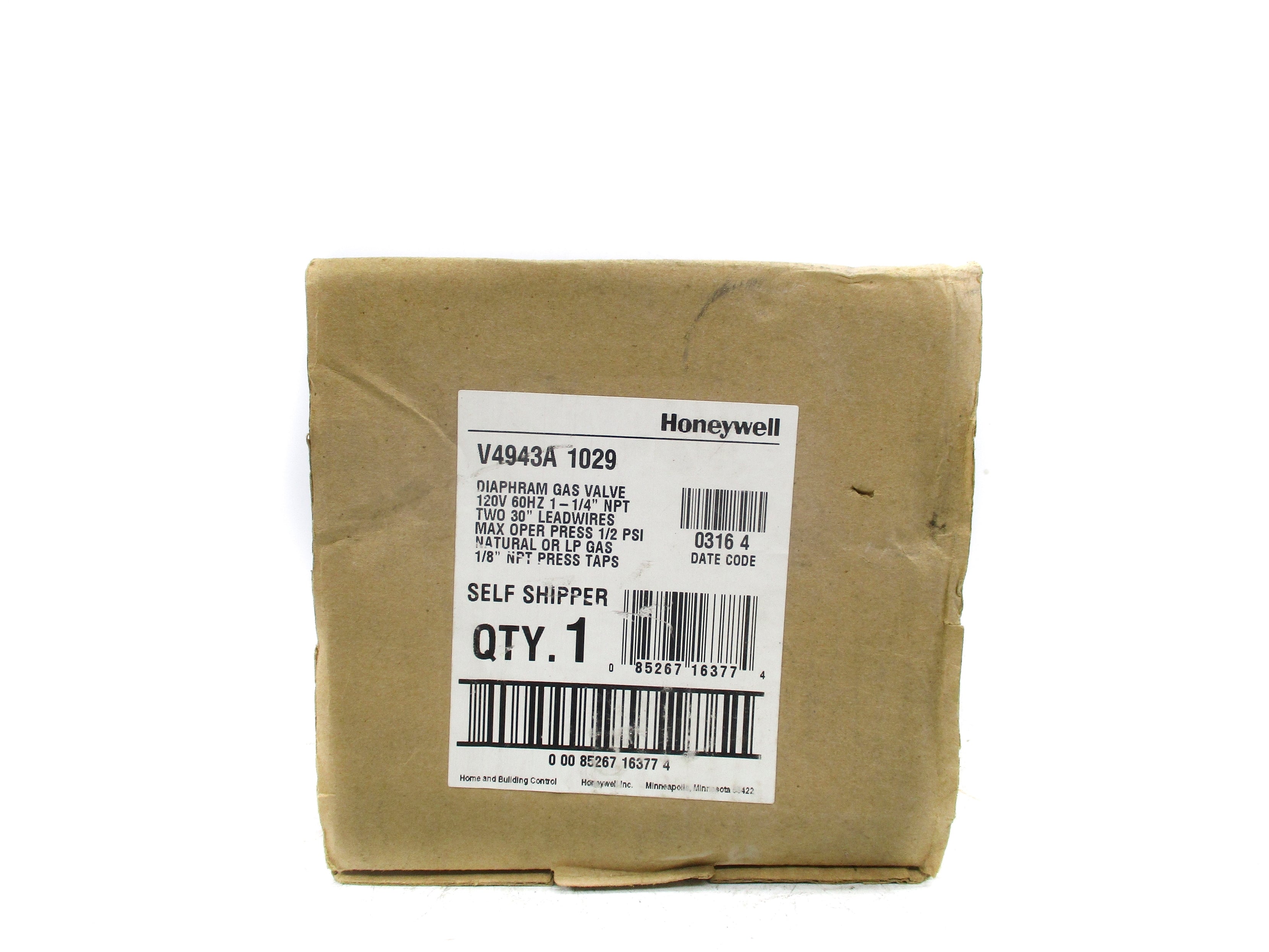 HONEYWELL V4943A1029 1/2PSI 120V NSMP