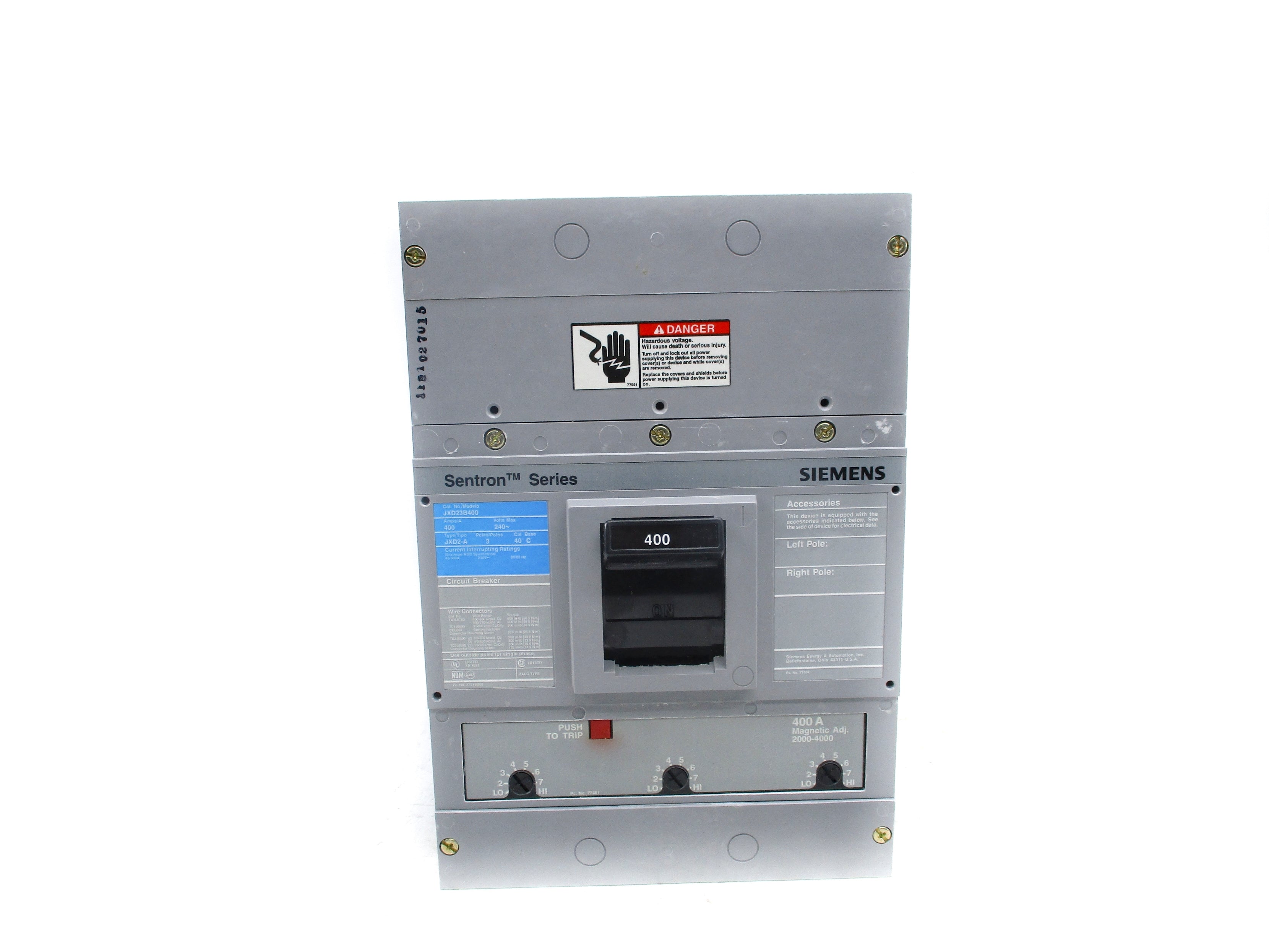 SIEMENS JXD23B400 400A 240V NSNP