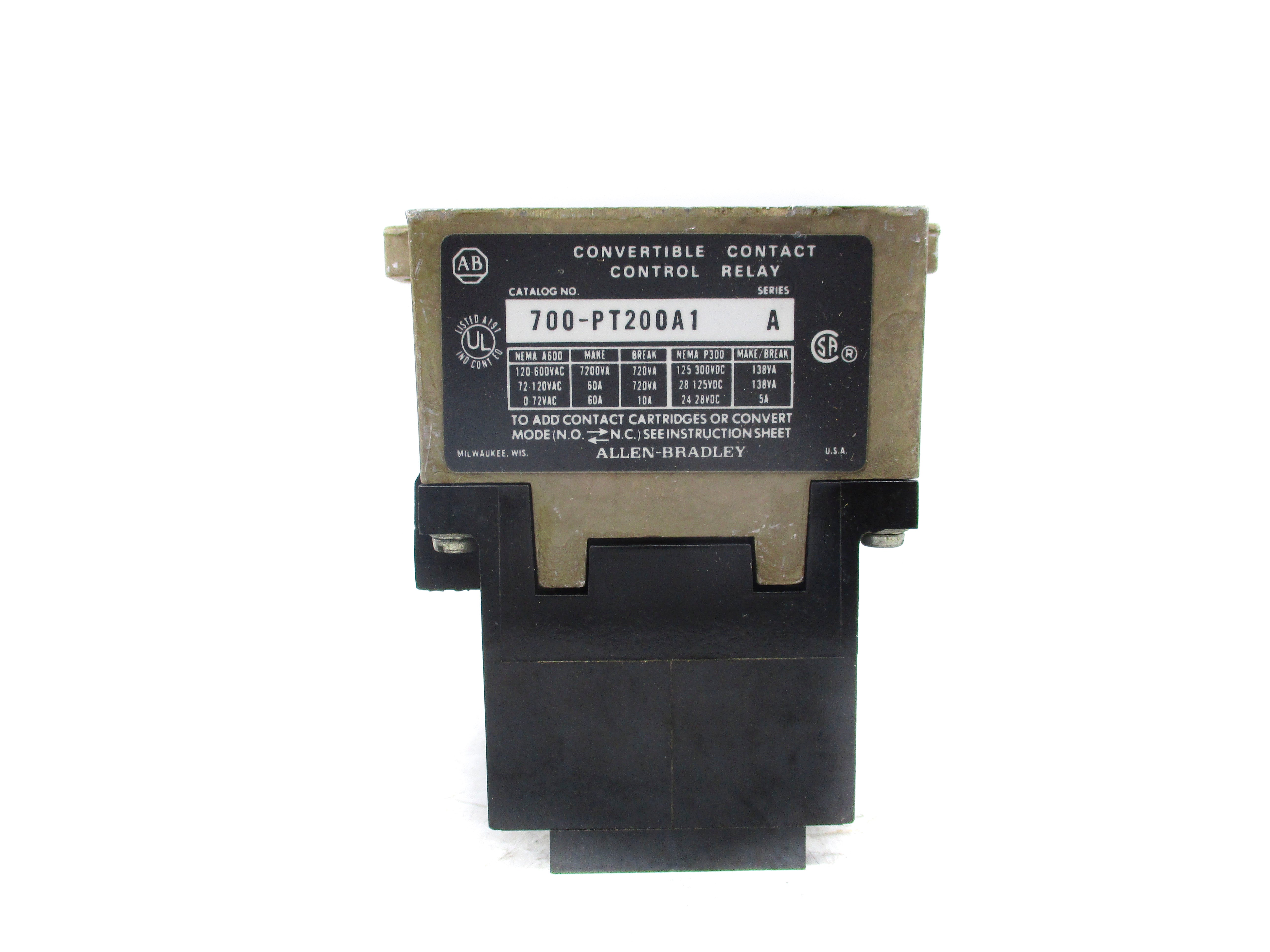 INDUSTRIAL SPARE PART 700-PT200A1 SER. A 120V UNMP