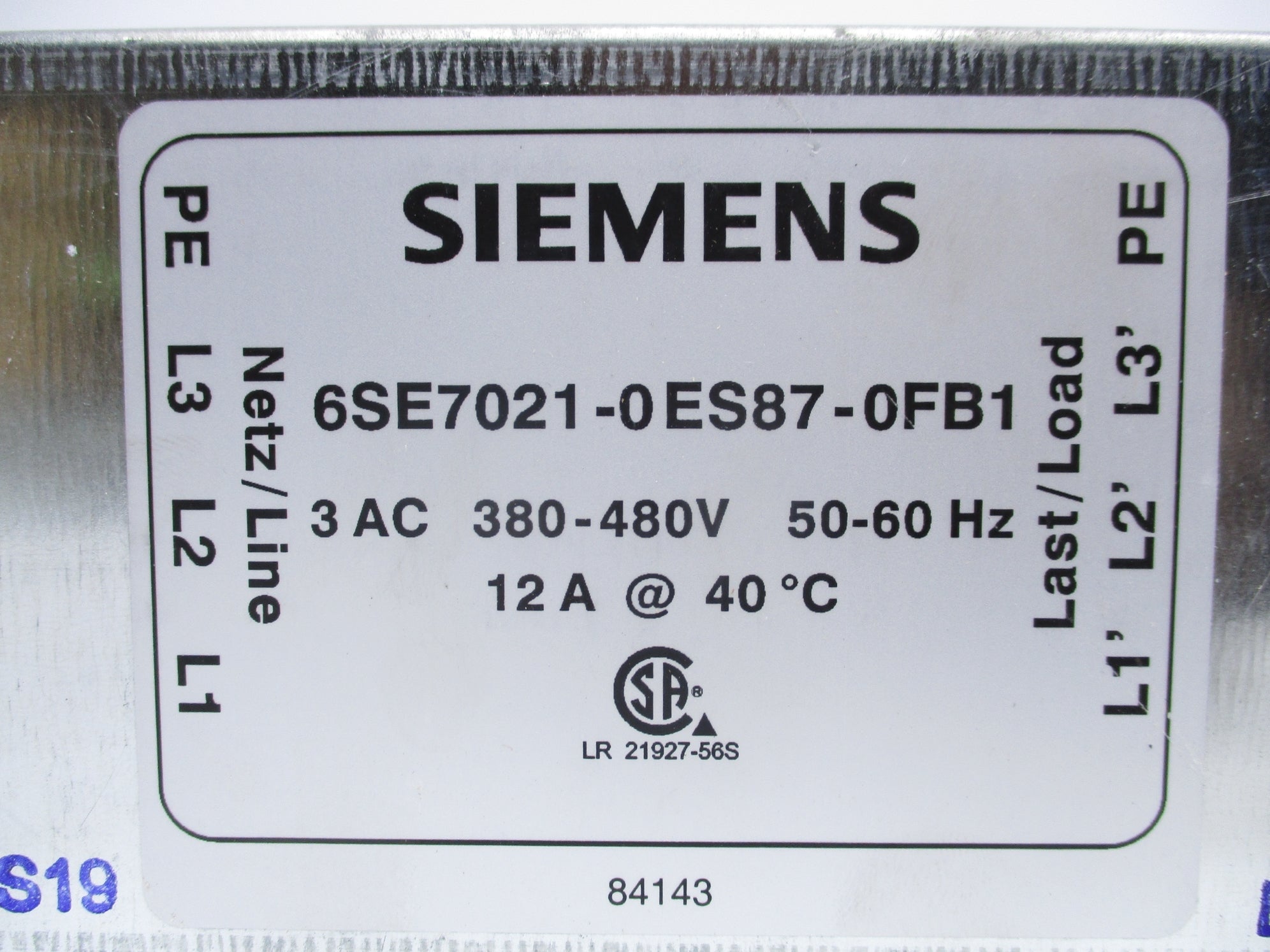 SIEMENS 6SE7021-0ES87-0FB1 NSNP