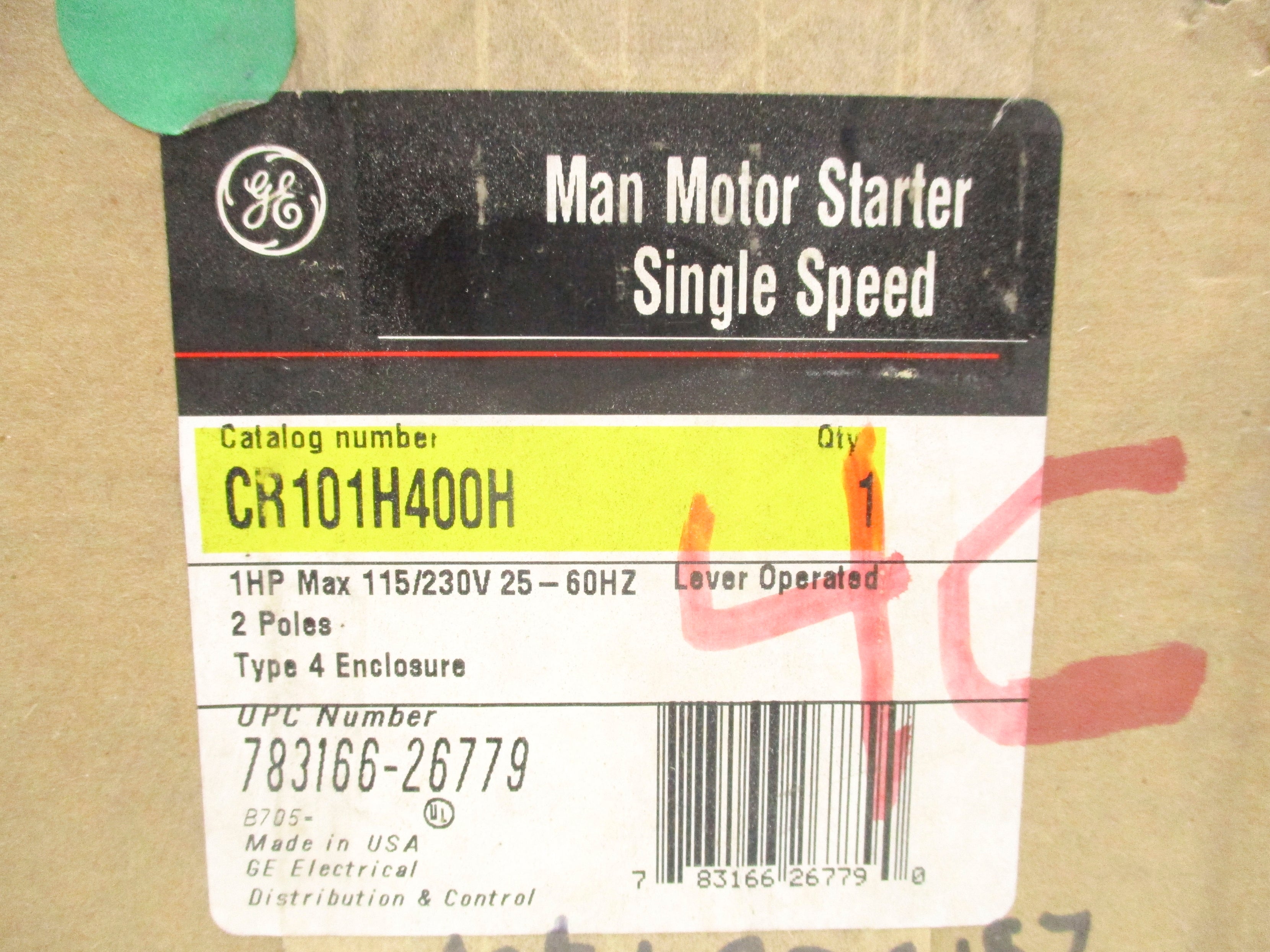 GENERAL ELECTRIC CR101H400H NSFS