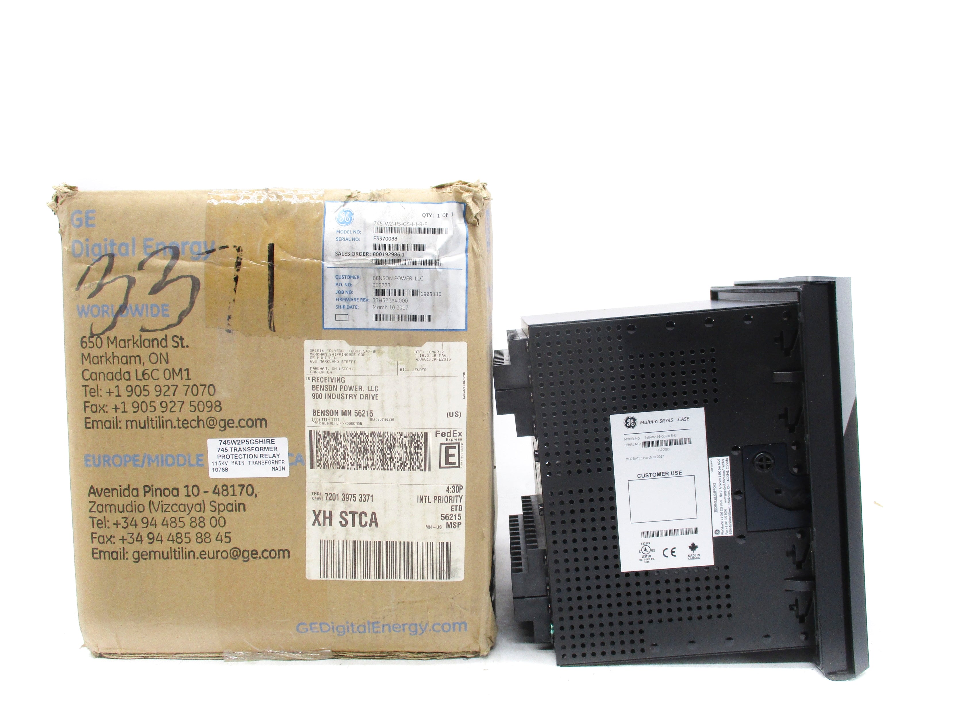 GENERAL ELECTRIC 745-W2-P5-G5-HI-R-E NSMP