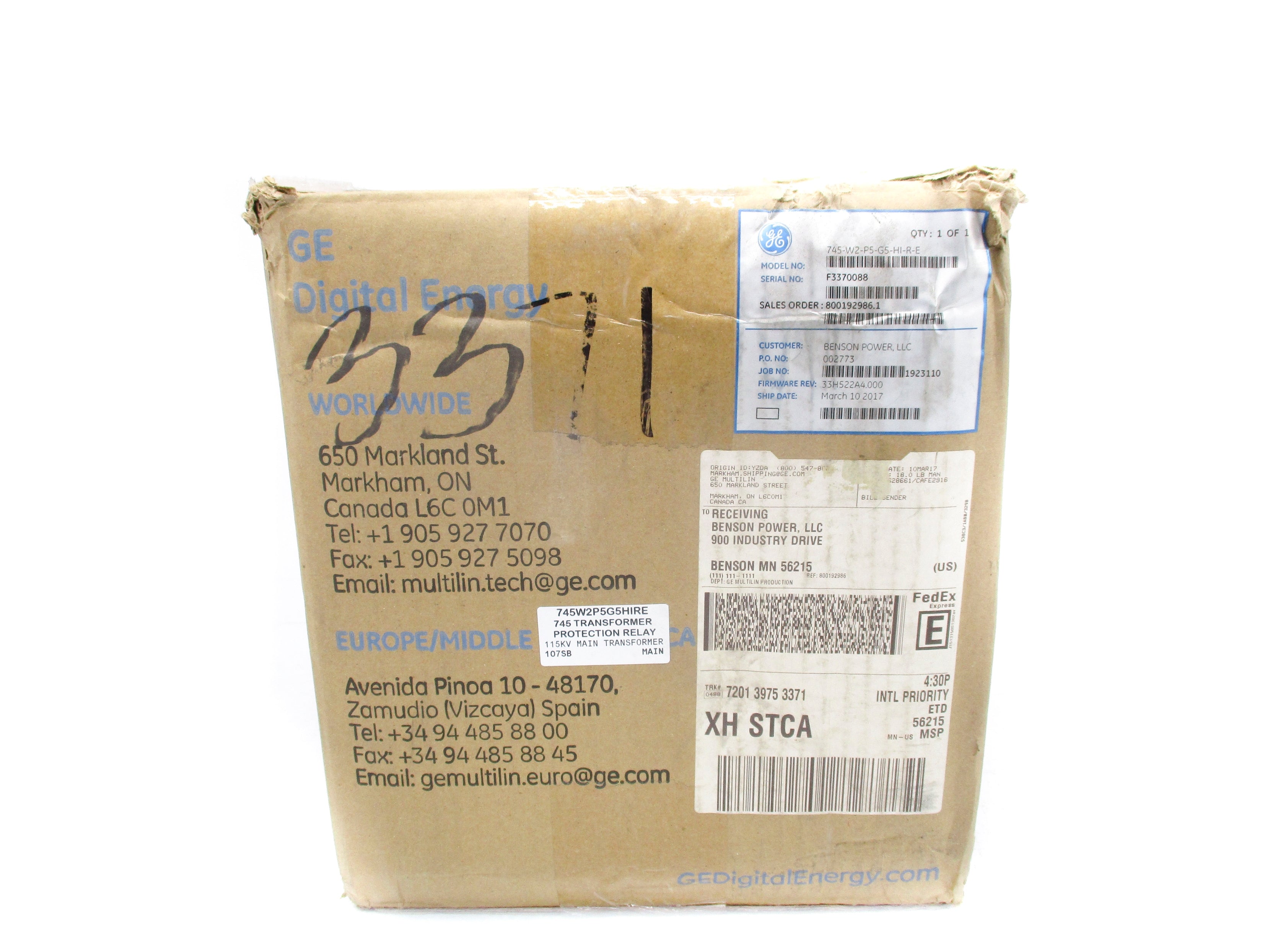 GENERAL ELECTRIC 745-W2-P5-G5-HI-R-E NSMP