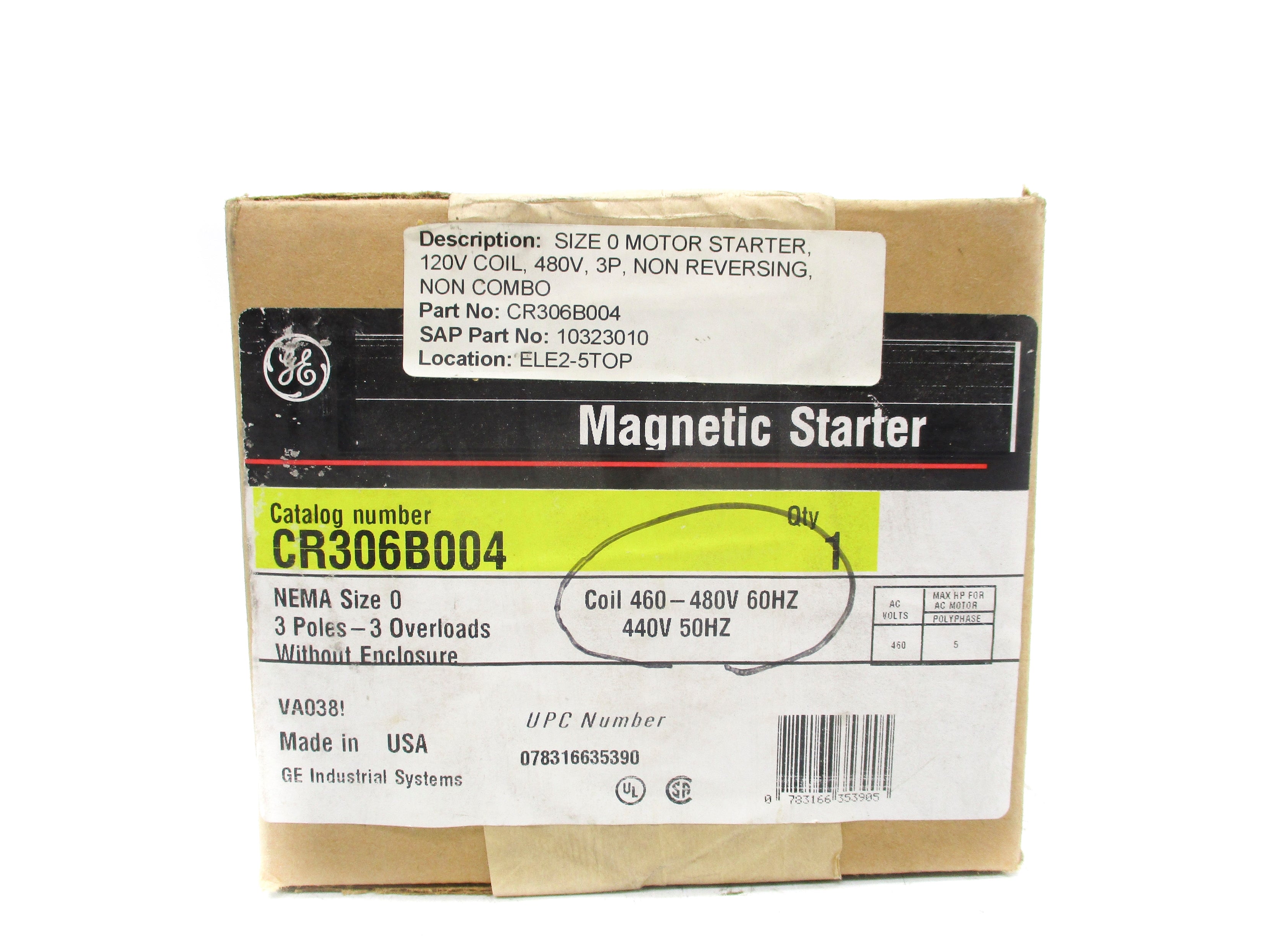 GENERAL ELECTRIC CR306B004 NSFS