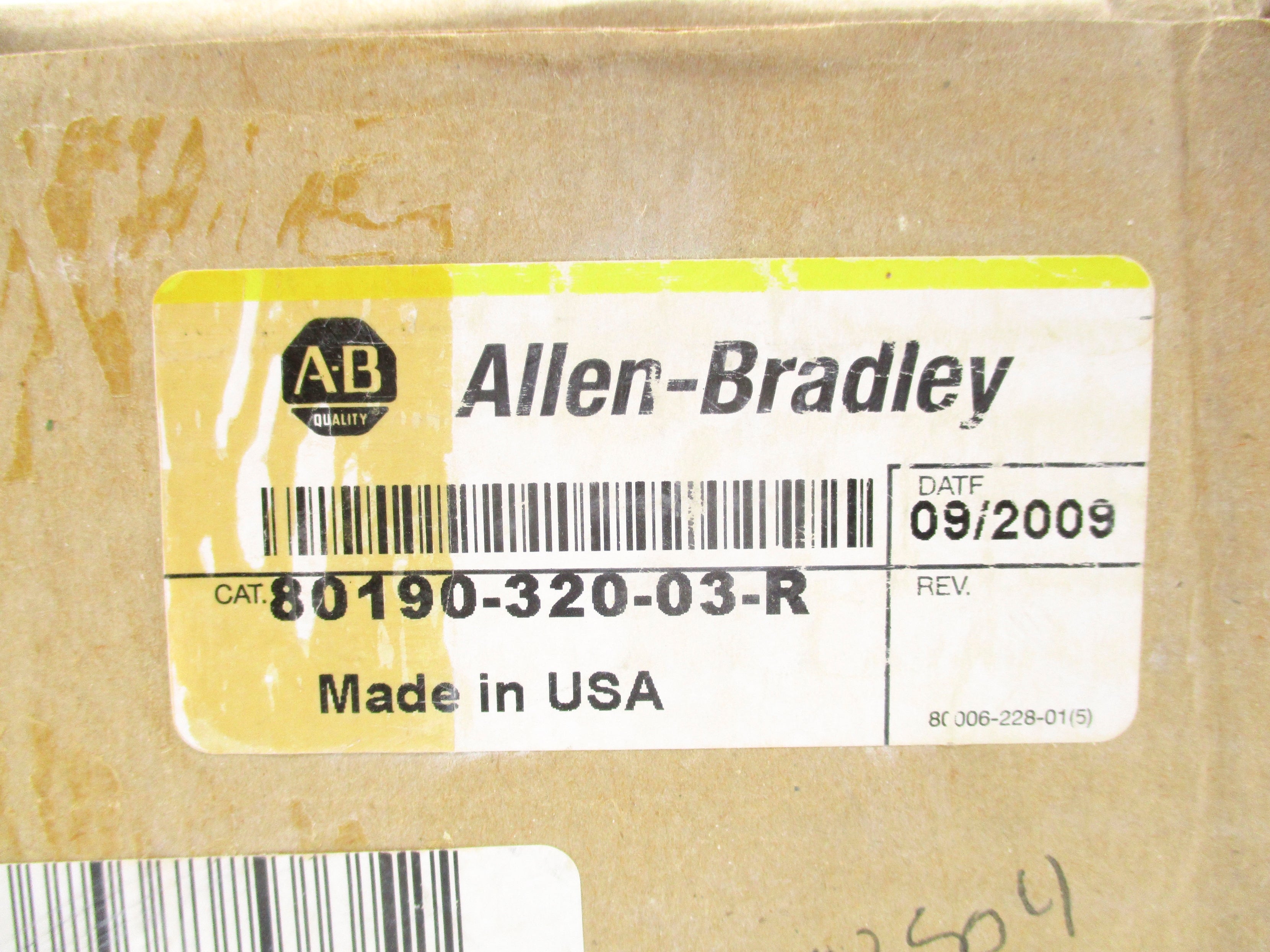 ALLEN BRADLEY 80190-320-03-R DATE: 2009 (BR/YL) NSFS