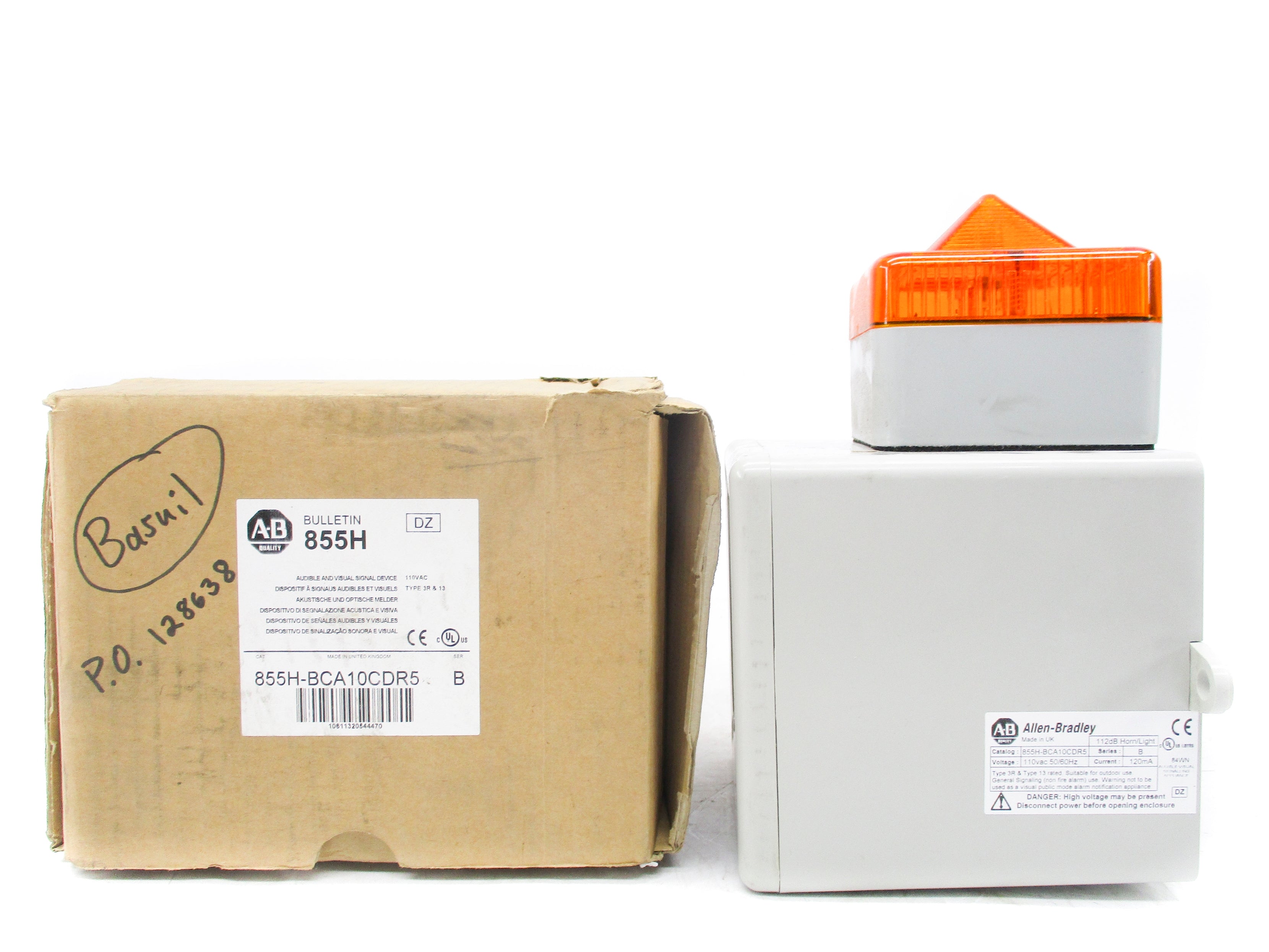ALLEN BRADLEY 855H-BCA10CDR5 SER. B (BR/WH) NSMP