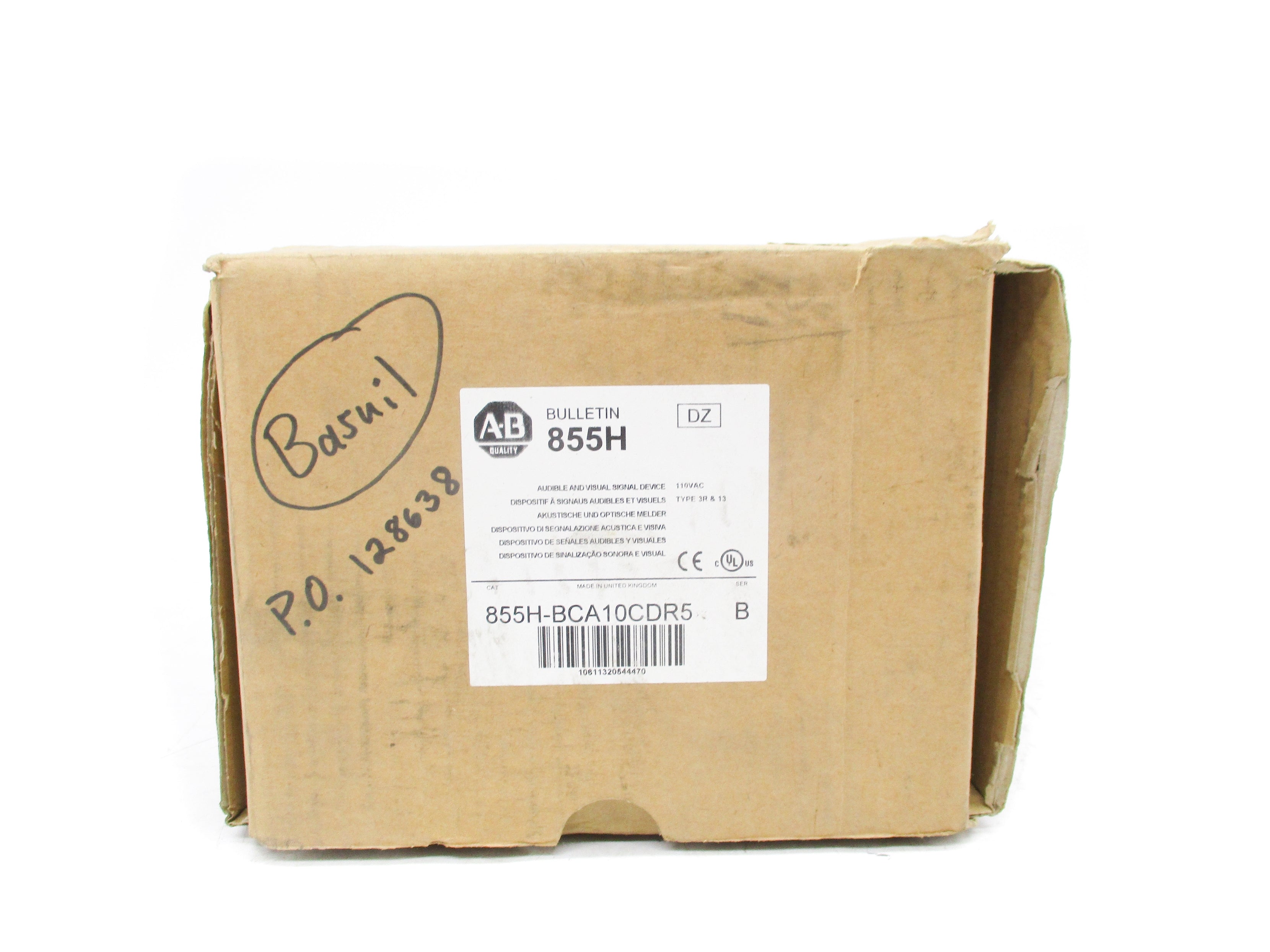 ALLEN BRADLEY 855H-BCA10CDR5 SER. B (BR/WH) NSMP