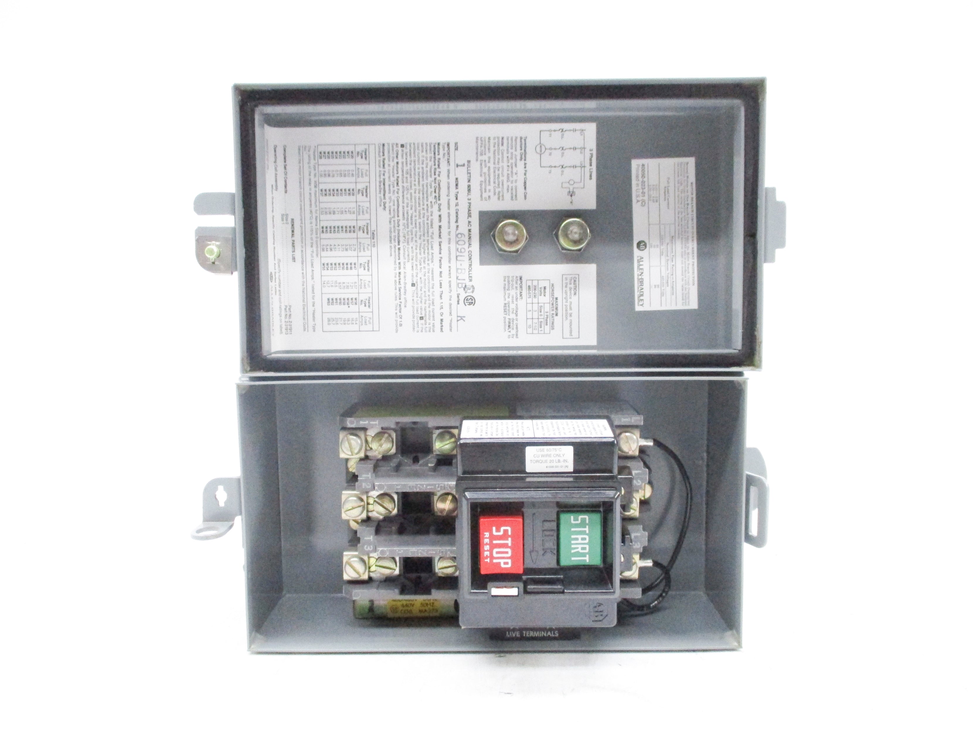 ALLEN BRADLEY 609U-BJB SER. K (BR/YL) NSMP
