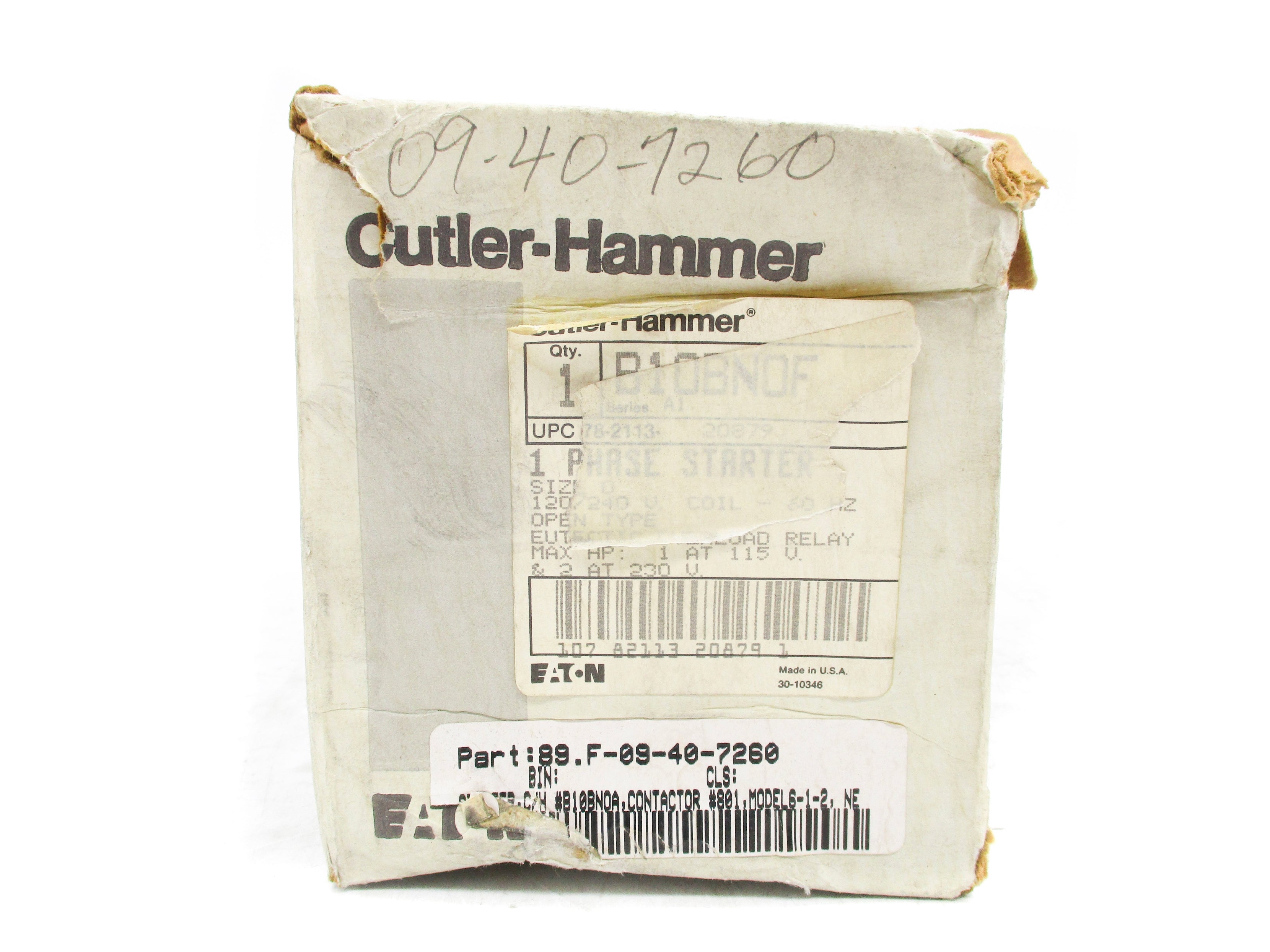 CUTLER HAMMER B10BN0F SER. A1 NSMP