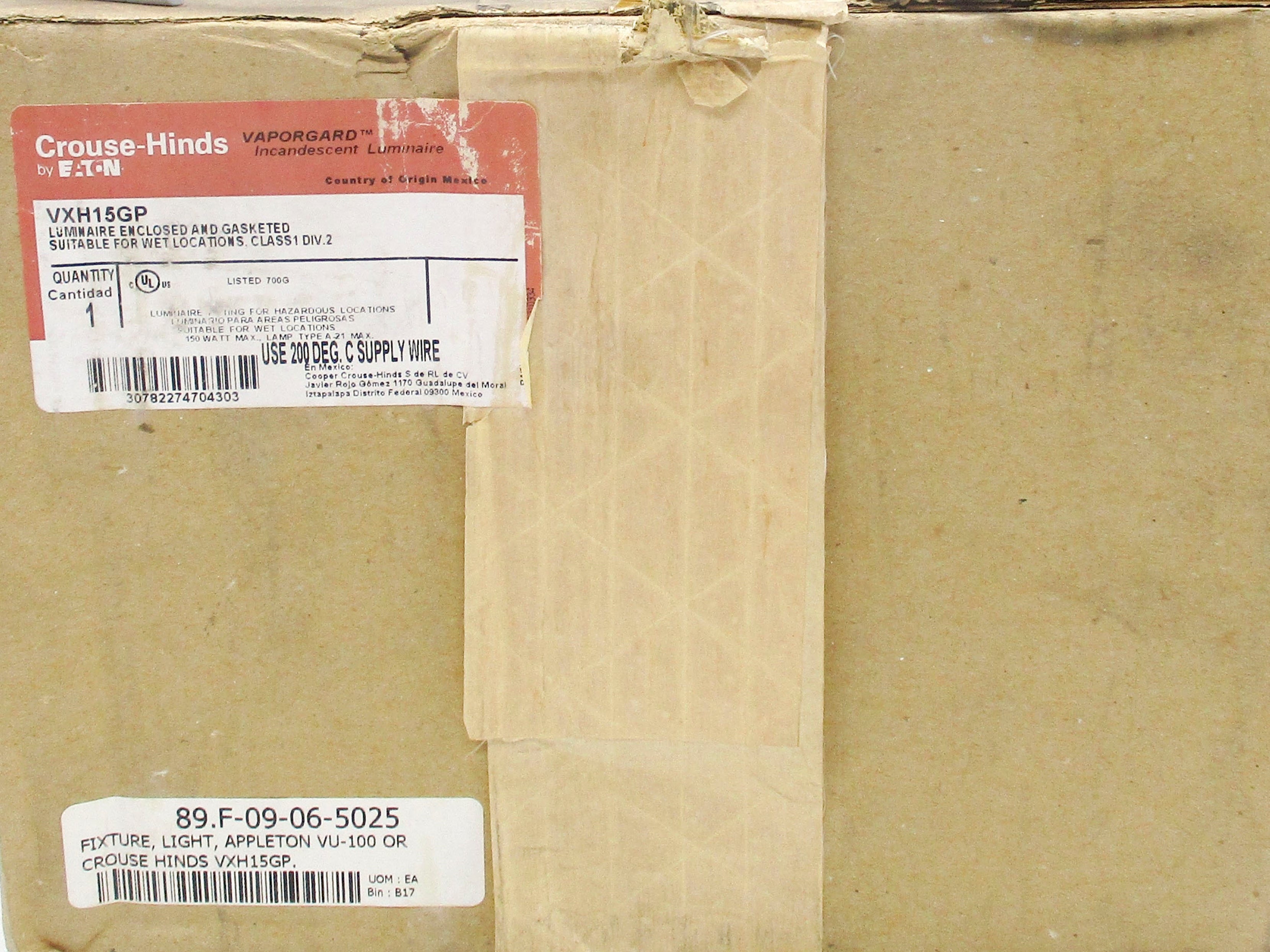 CROUSE HINDS VXH15GP NSMP