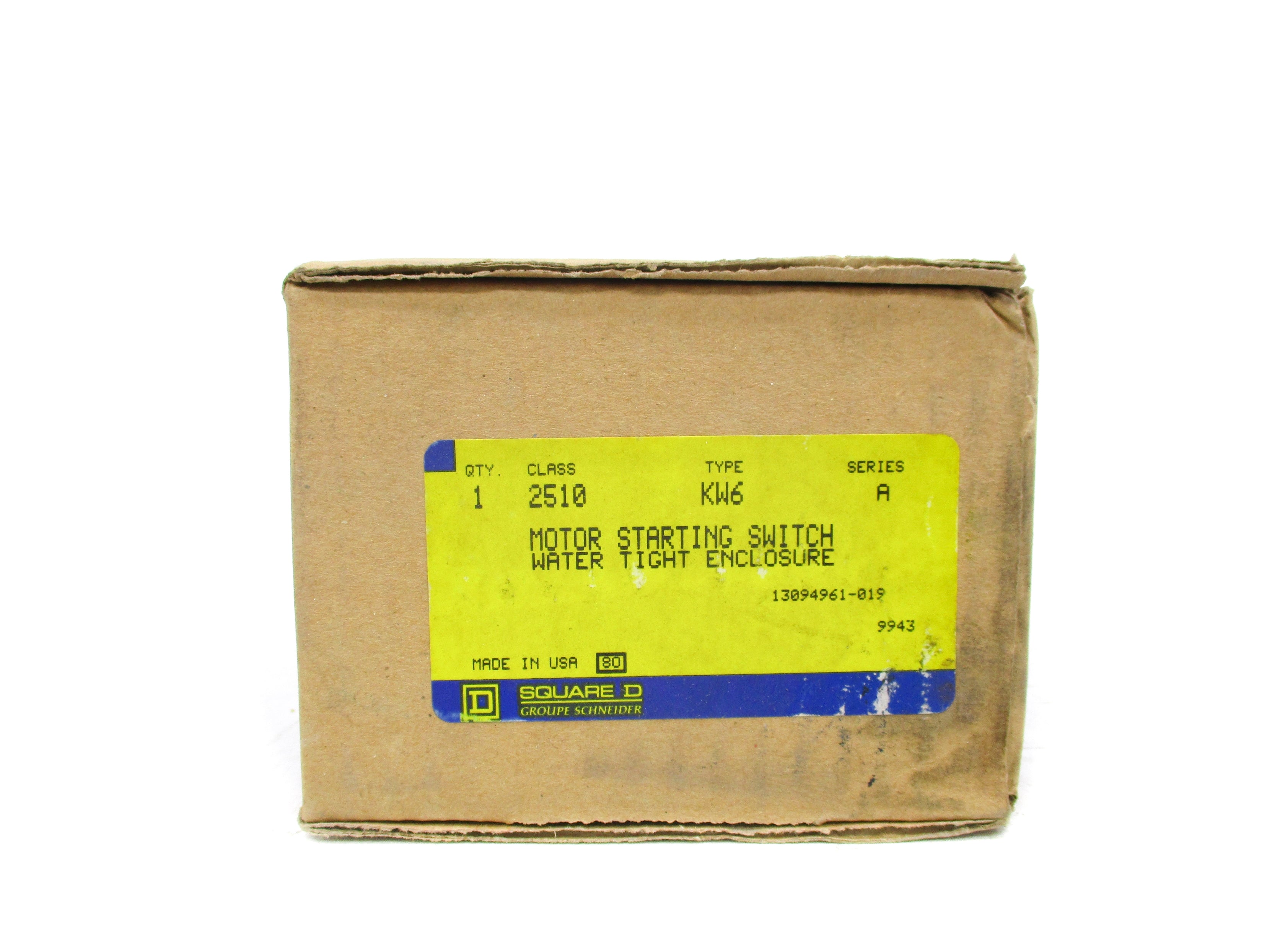SQUARE D 2510KW6 SER. A NSMP