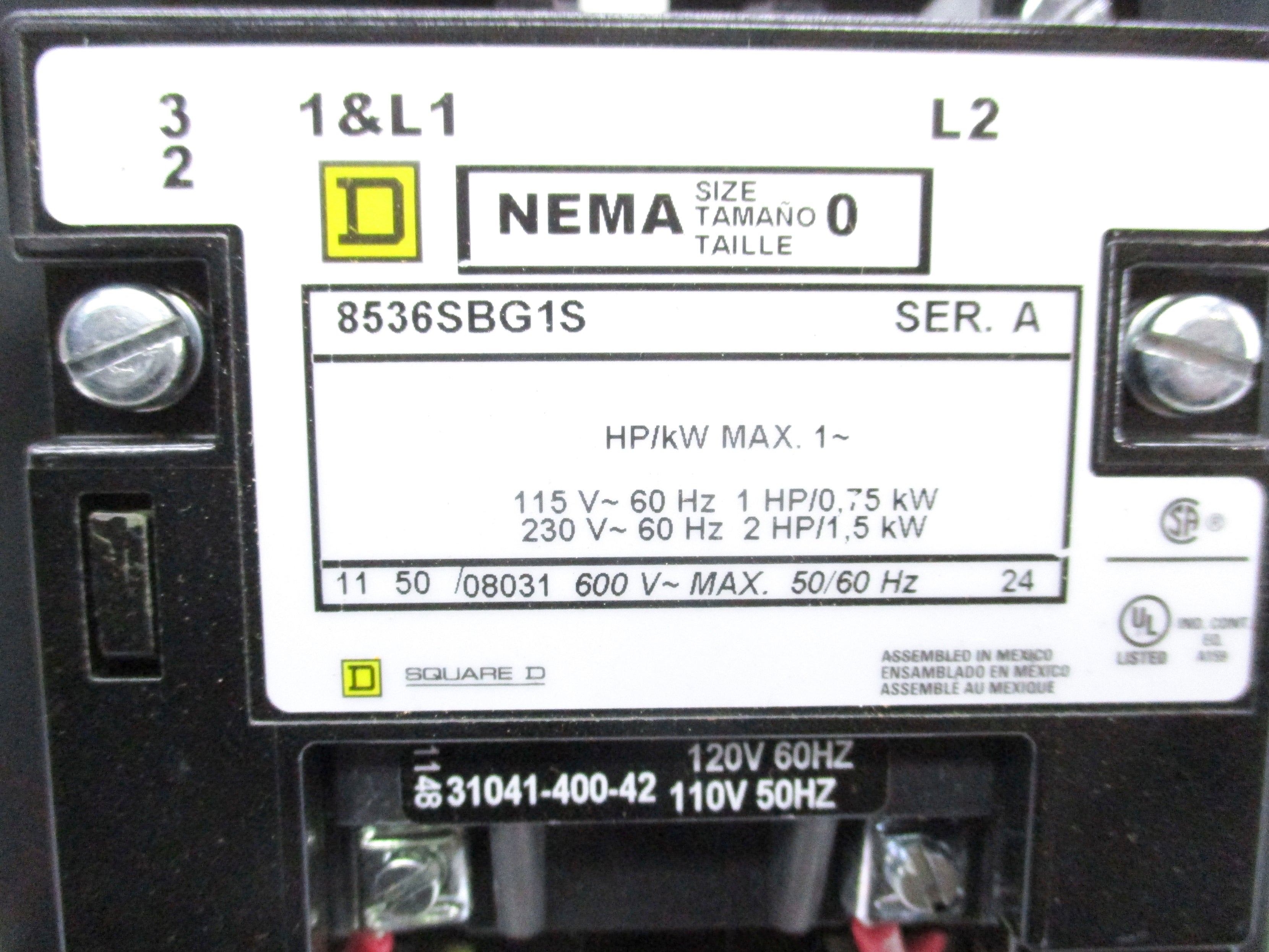 SQUARE D 8536SBG1S SER. A NSNP