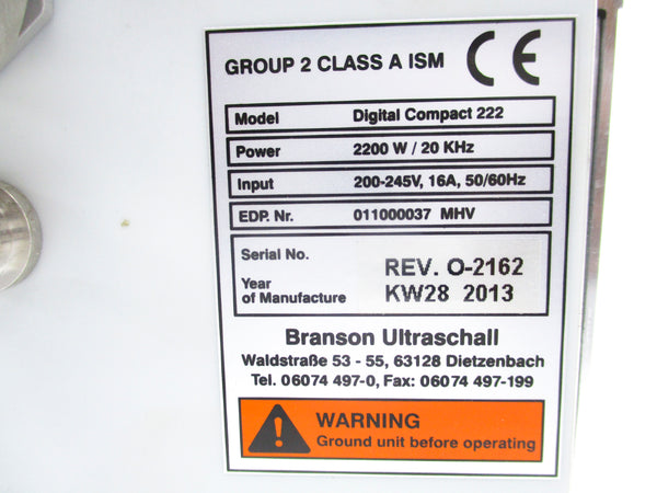 BRANSON 011000037 DIGITAL COMPACT 222 UNMP