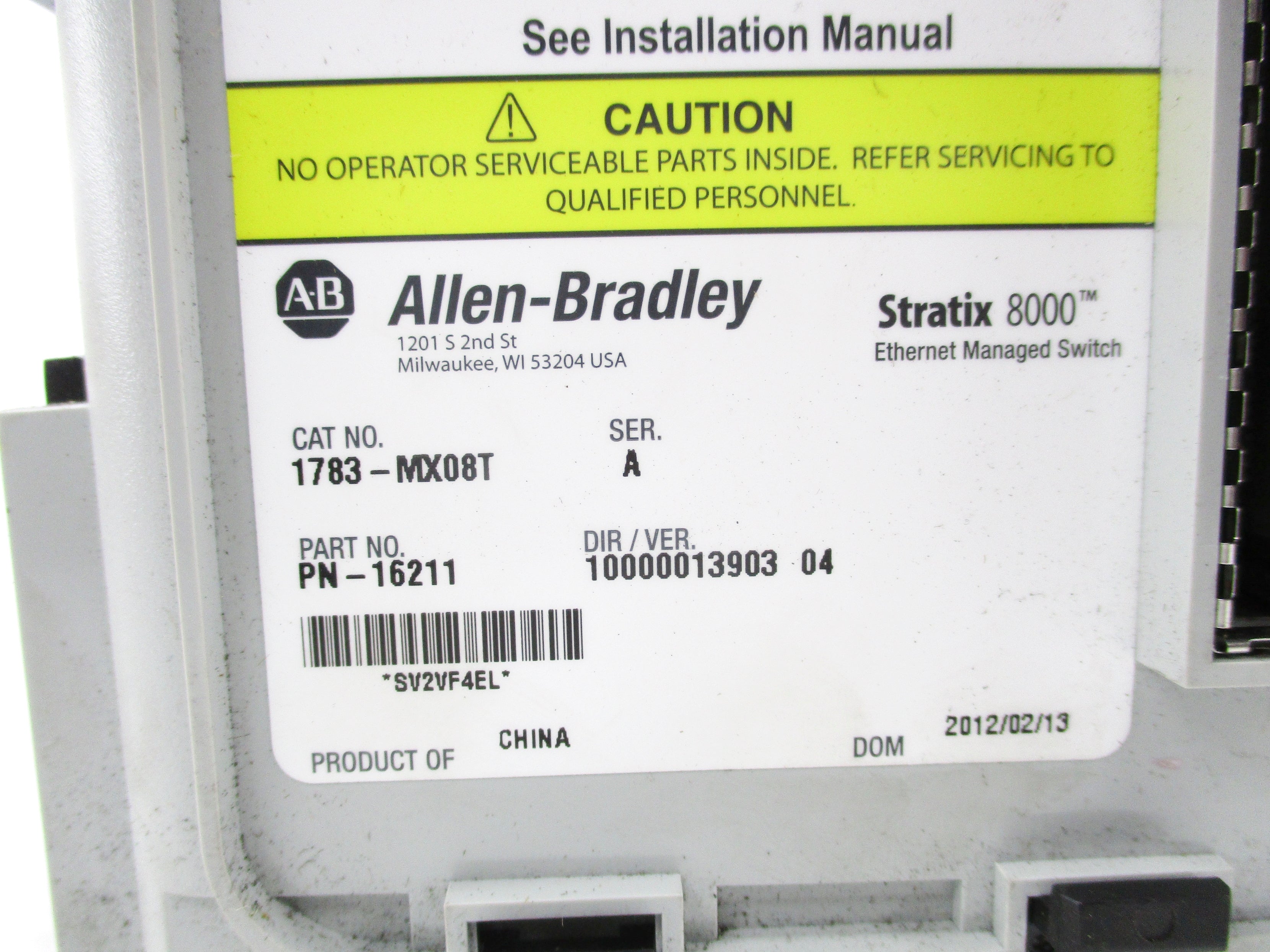 ALLEN BRADLEY 1783-MX08T SER. A NSNP