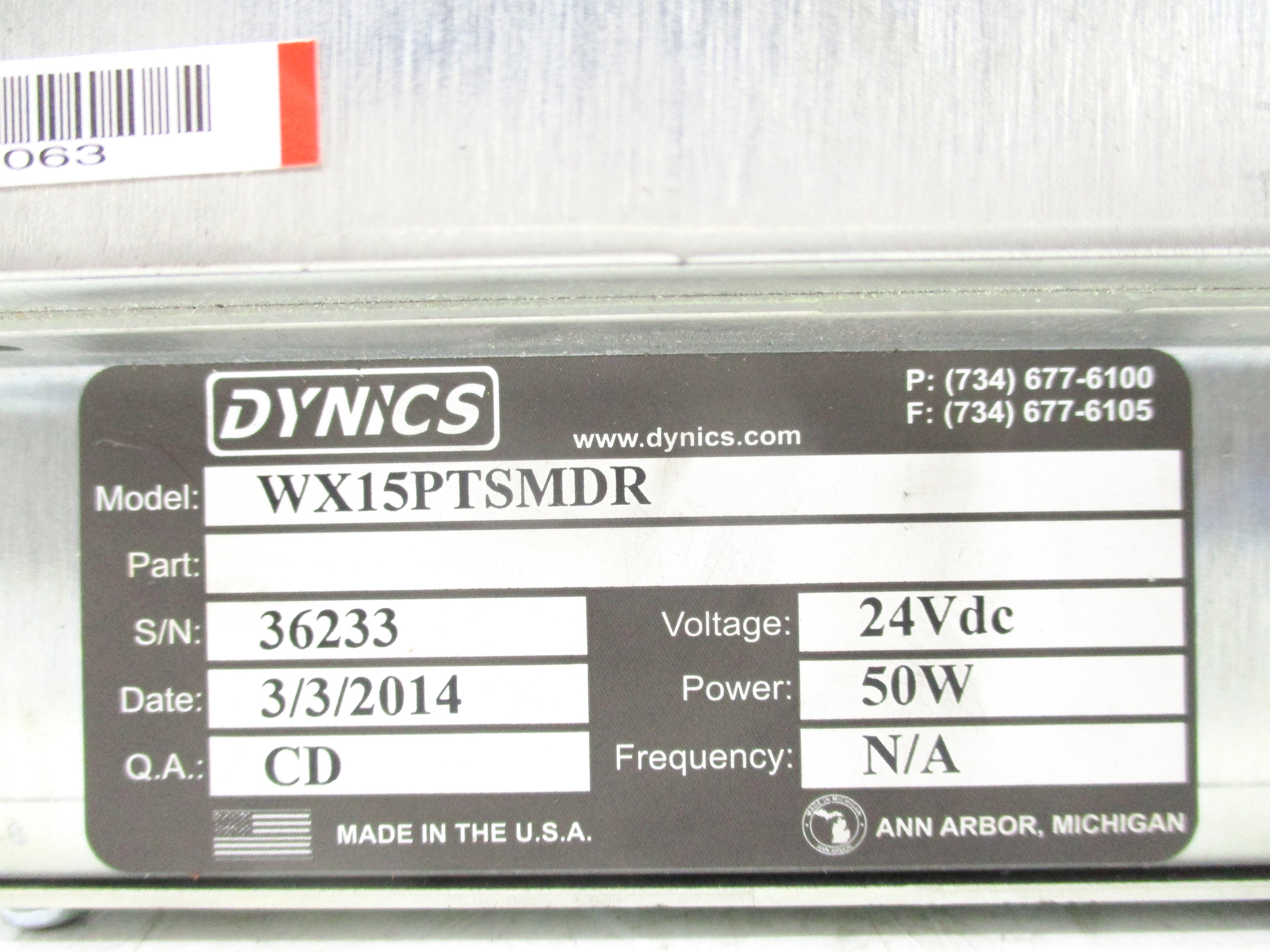 DYNICS WX15PTSMDR NSNP