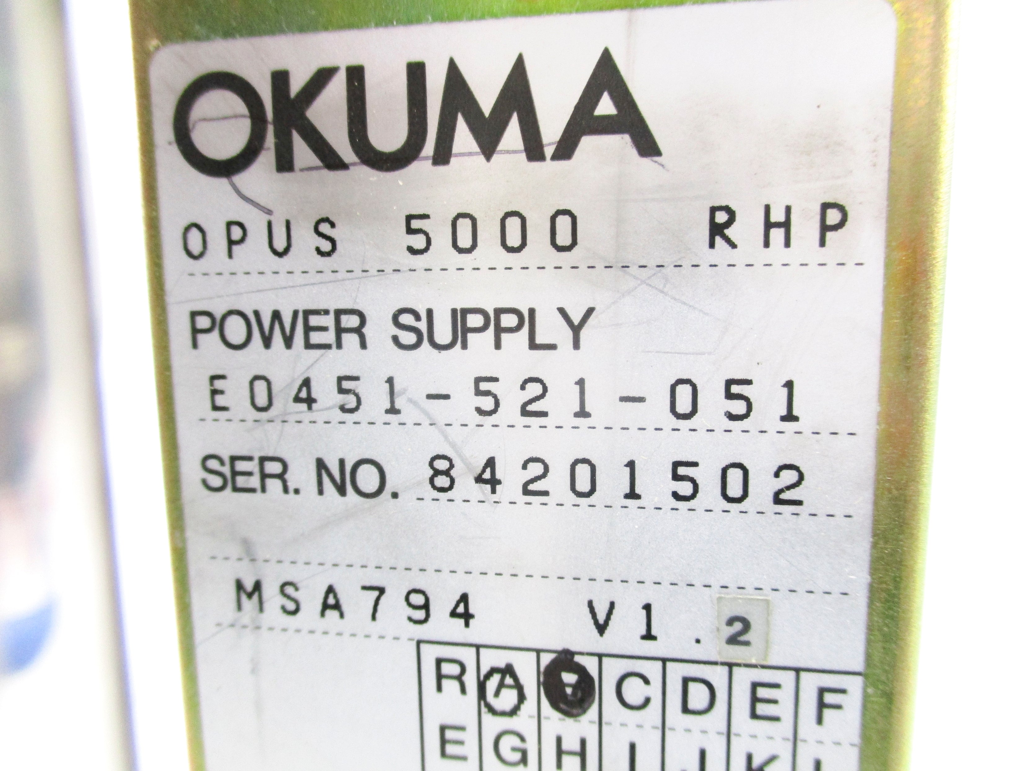 OKUMA E0451-521-051 UNMP