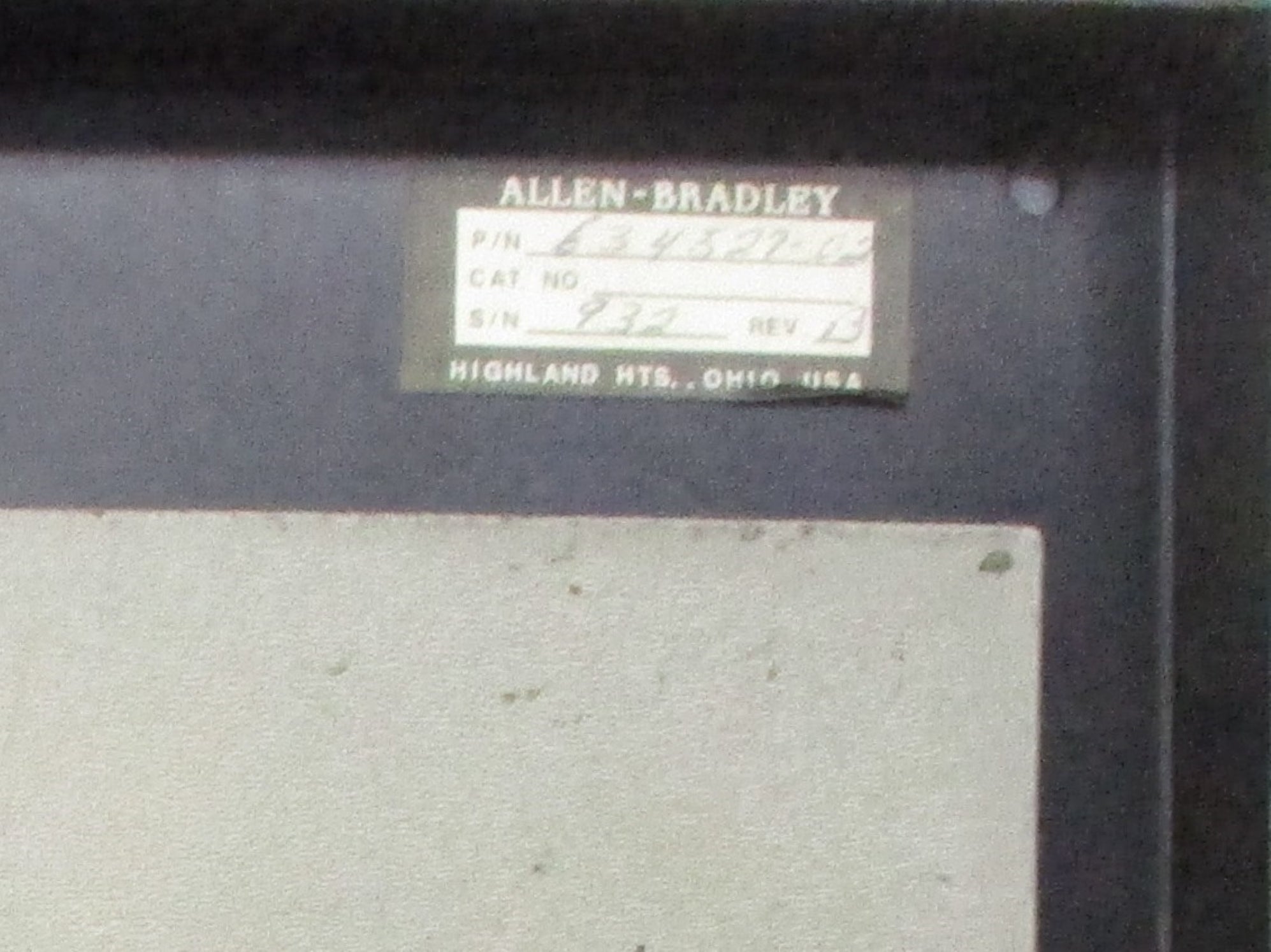 INDUSTRIAL SPARE PART 634527-02 (AS PICTURED) NSNP